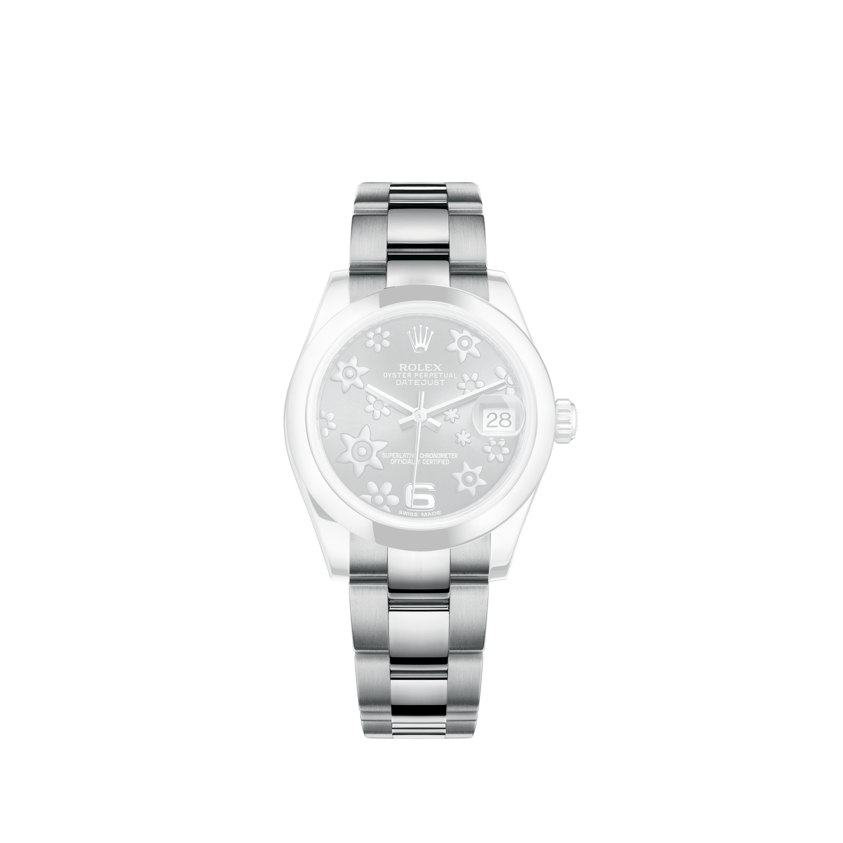 Rolex President Datejust Ladies 26mm Diamond Bezel/Pink MOP Dial Gold Watch