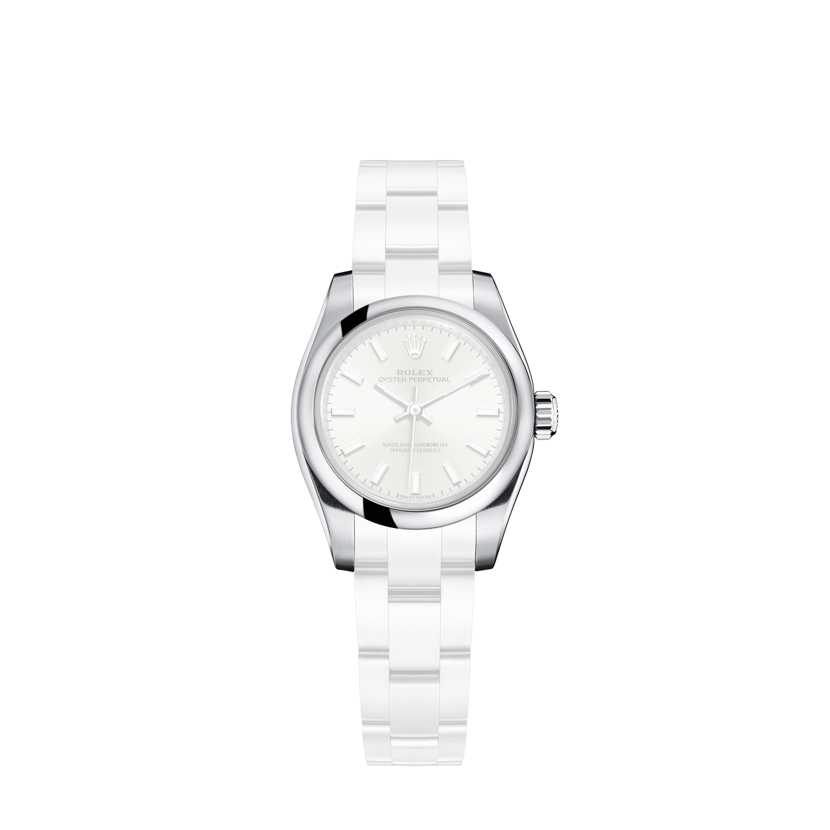 Rolex Datejust Stainless Steel White Roman Dial Ladies Box/Papers 179160 Mint