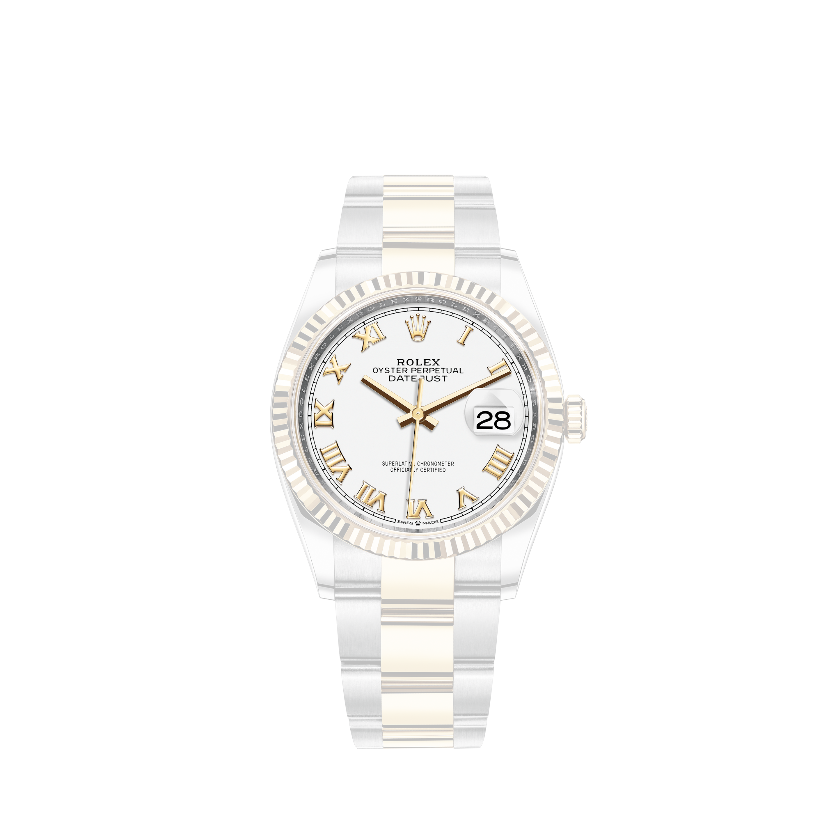 Rolex Ladies Rolex 26mm Datejust Two Tone Vintage Fluted Bezel With Lugs Champagne Gold Jubilee Roman Numeral DialRolex Ladies Rolex 26mm Datejust Two Tone Vintage Fluted Bezel With Lugs Chocolate Dial with Accent