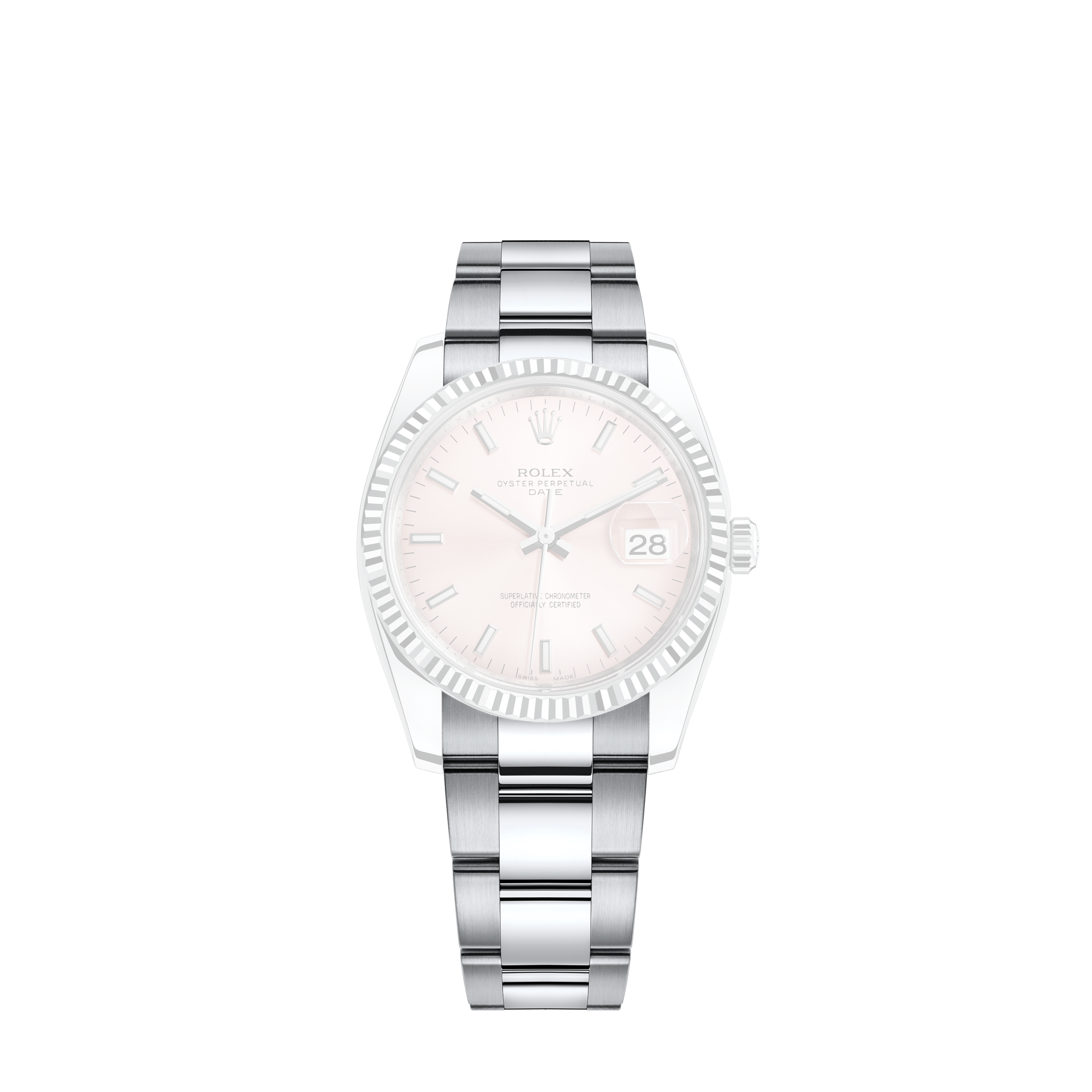 Rolex Ladies Rolex 26mm Datejust Two Tone Diamond Bezel & Lugs Silver Color Dial with 8 + 2 Accent