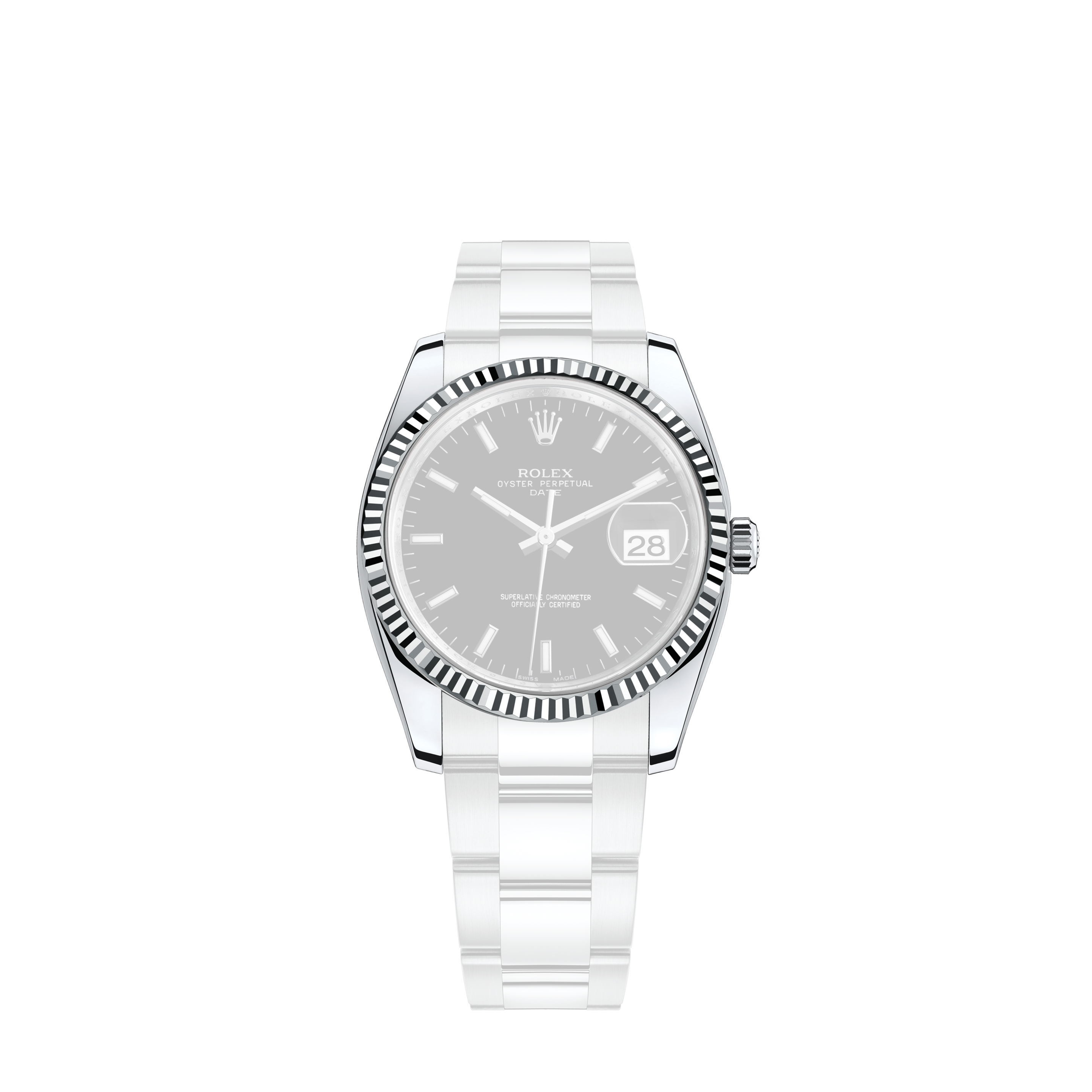 Rolex 36mm Datejust Diamond Bezel Black Dial with Roman Numerals Jubilee Band