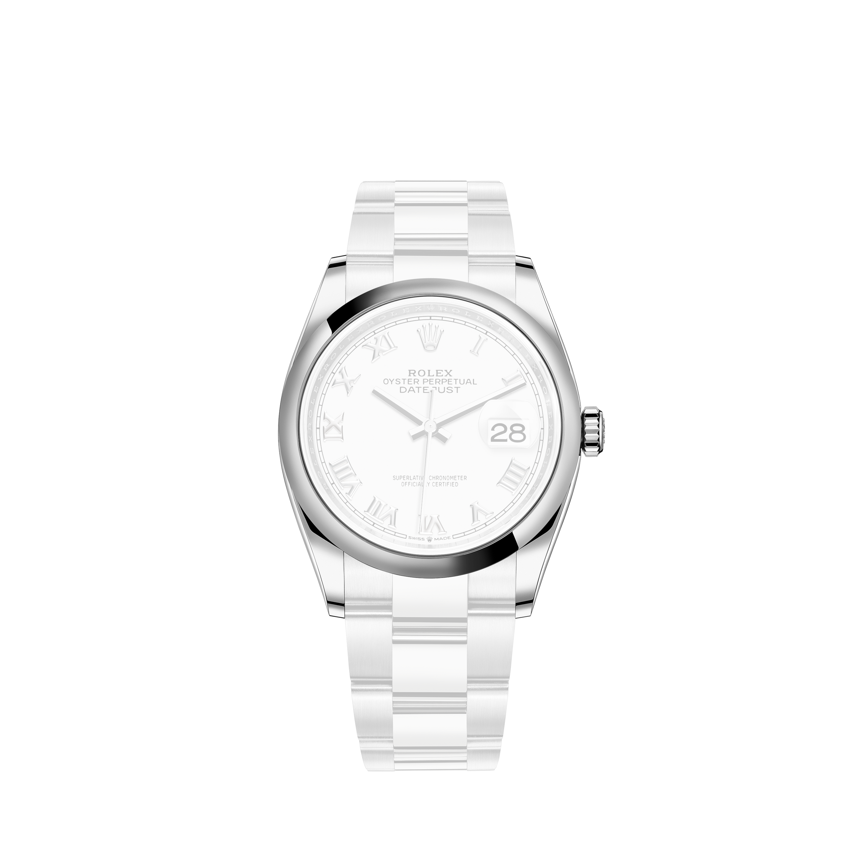 Rolex Sky Dweller White Dial Stainless Steel 326934 Custom Diamond Watch with Baguettes on the Bracelet