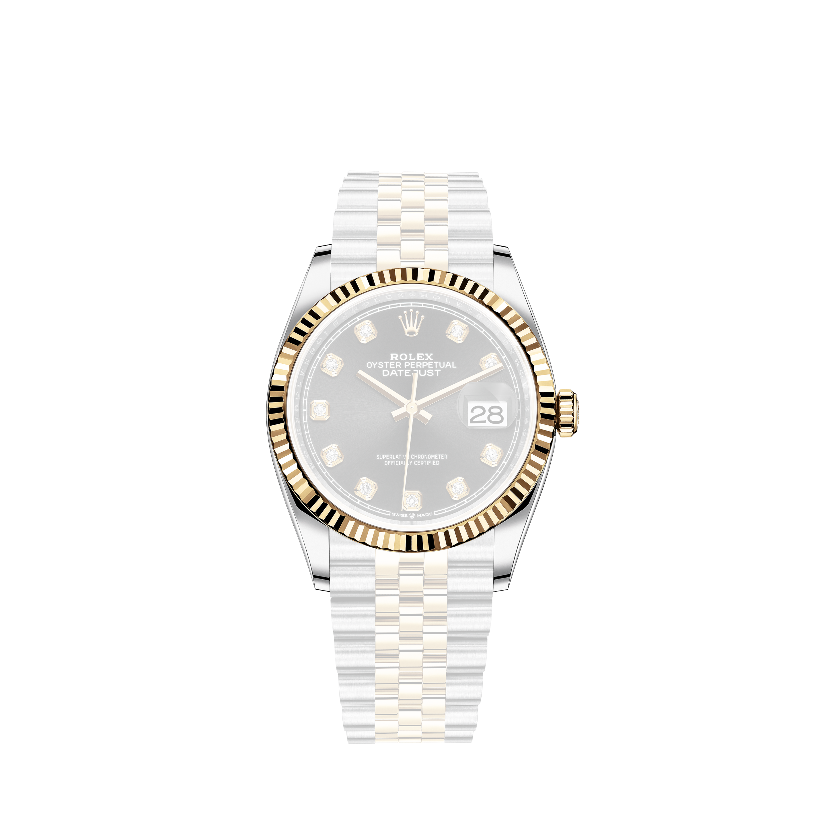 Rolex Datejust 41 White Dial Gold & Steel Men's Watch 126334-0009