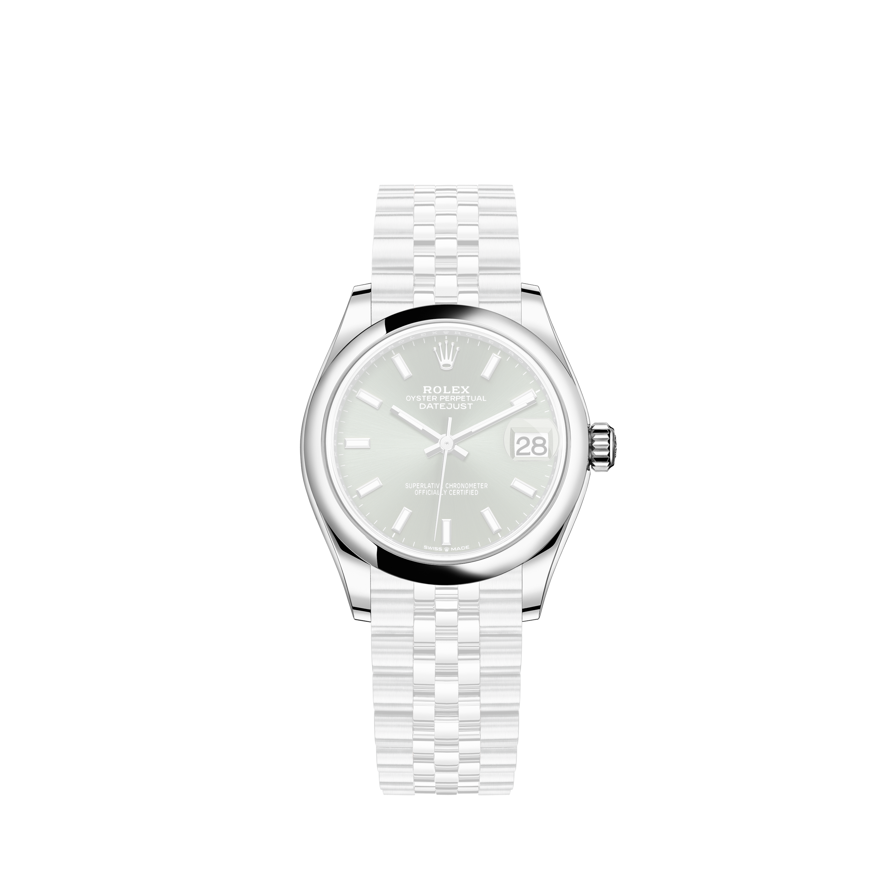 Rolex Lady-Datejust 26 Pink Roman Numeral Oyster Bracelet Watch 179160