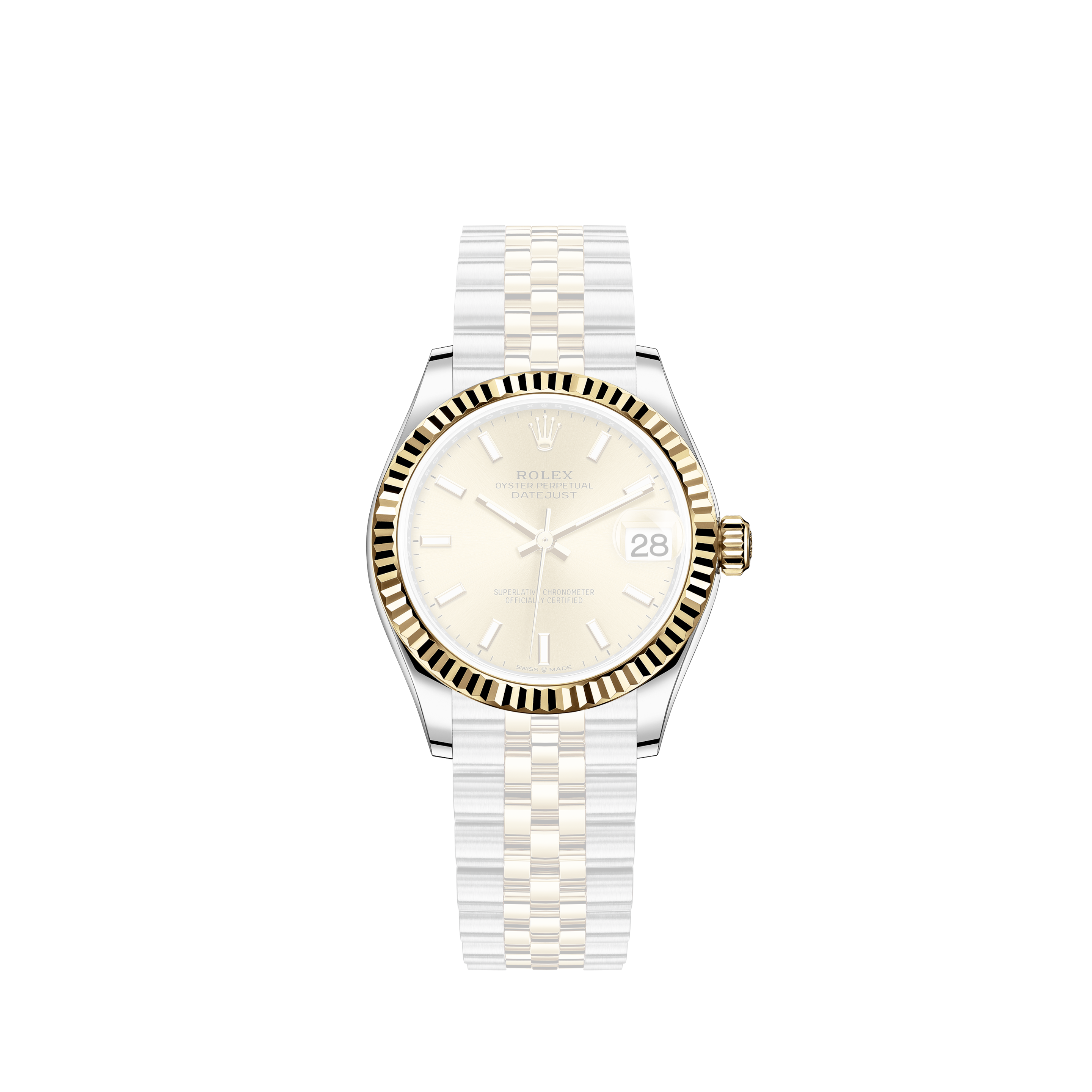 Rolex Datejust White Roman Numerals 18ct/Steel 36MM 116233 (2008)Rolex Datejust White Roman Oyster Bracelet