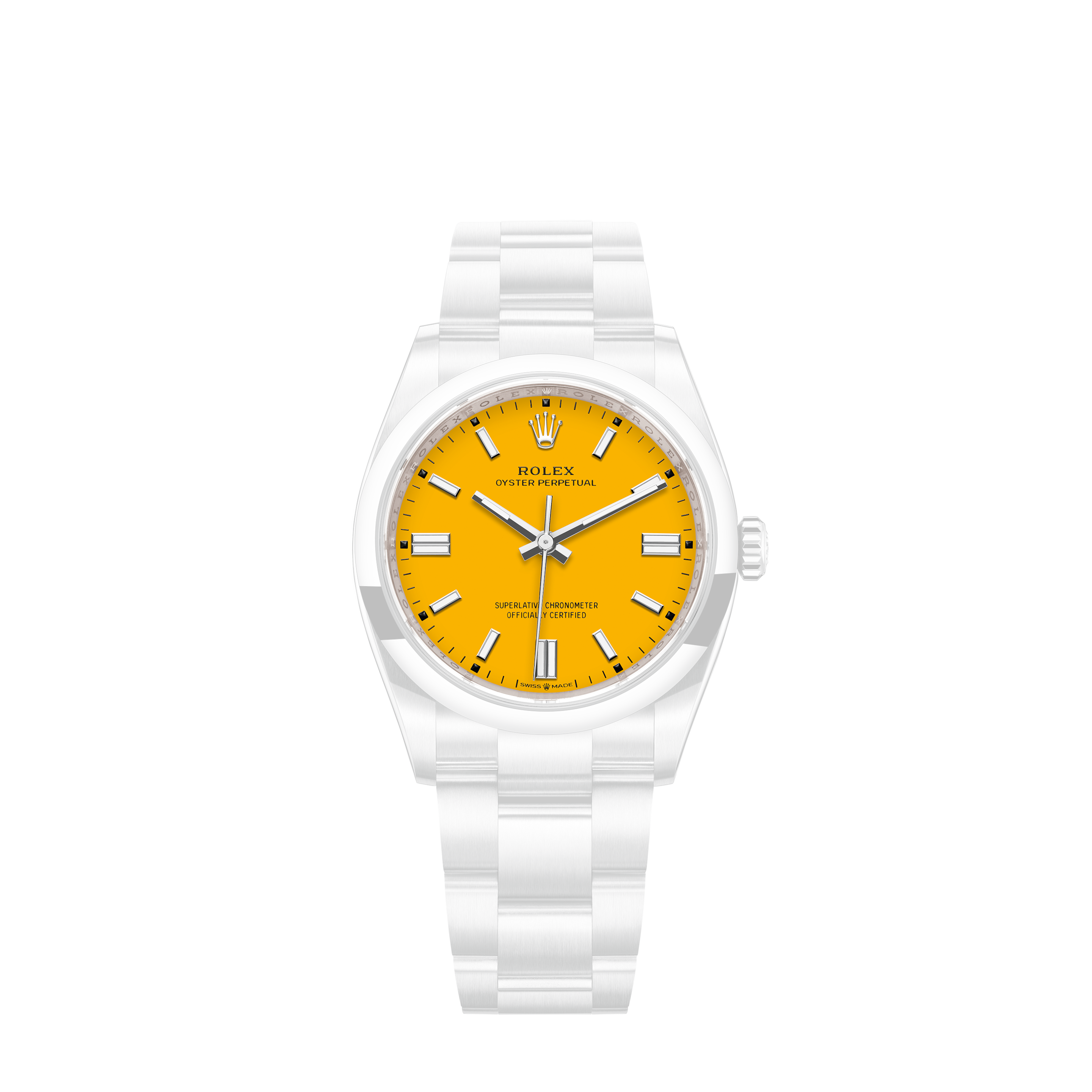 Rolex Ladies Yacht - Master Stainless Steel Watch 169622 Platinum Dial