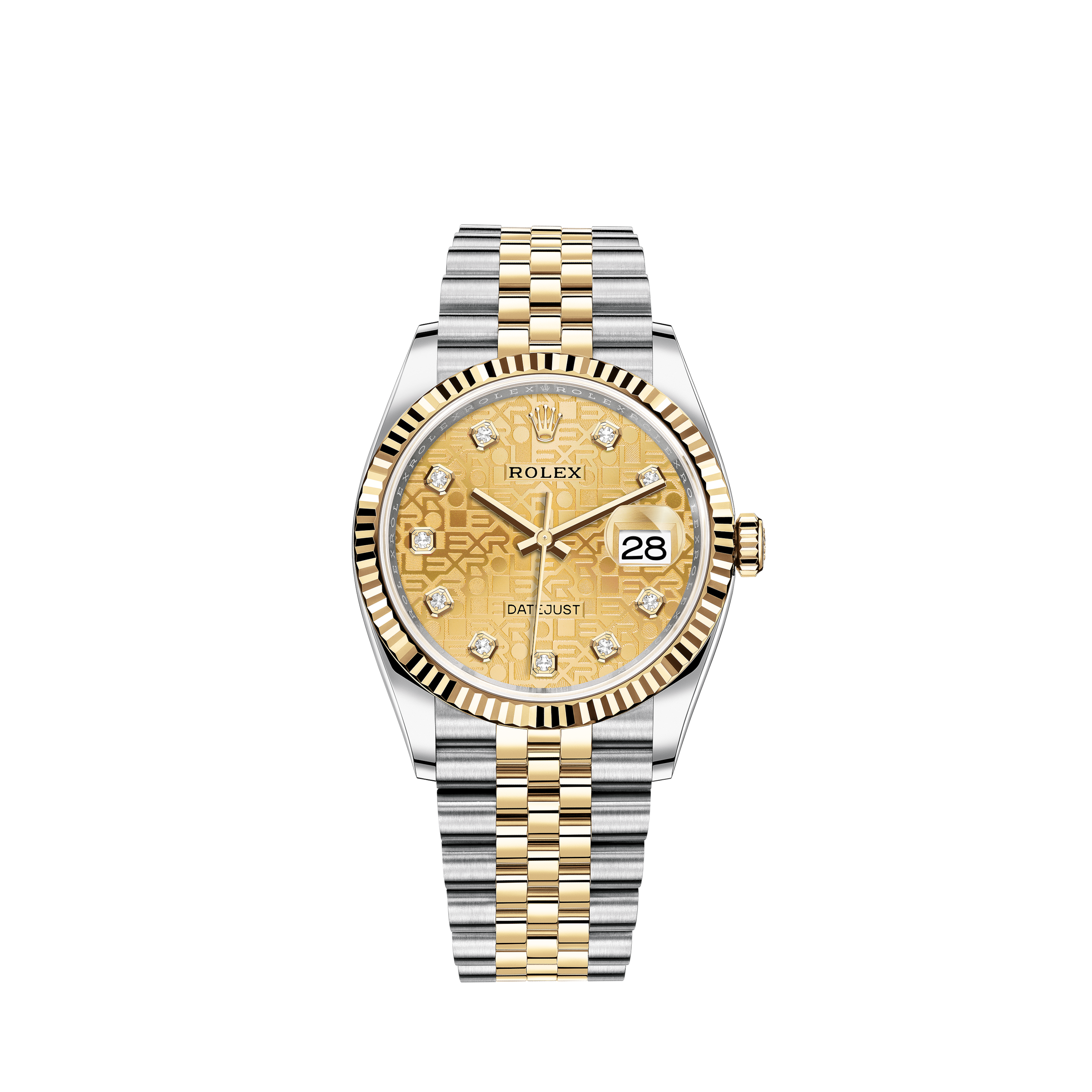 Rolex Datejust 26 Steel Yellow Gold White Roman Dial Mens Watch 79173