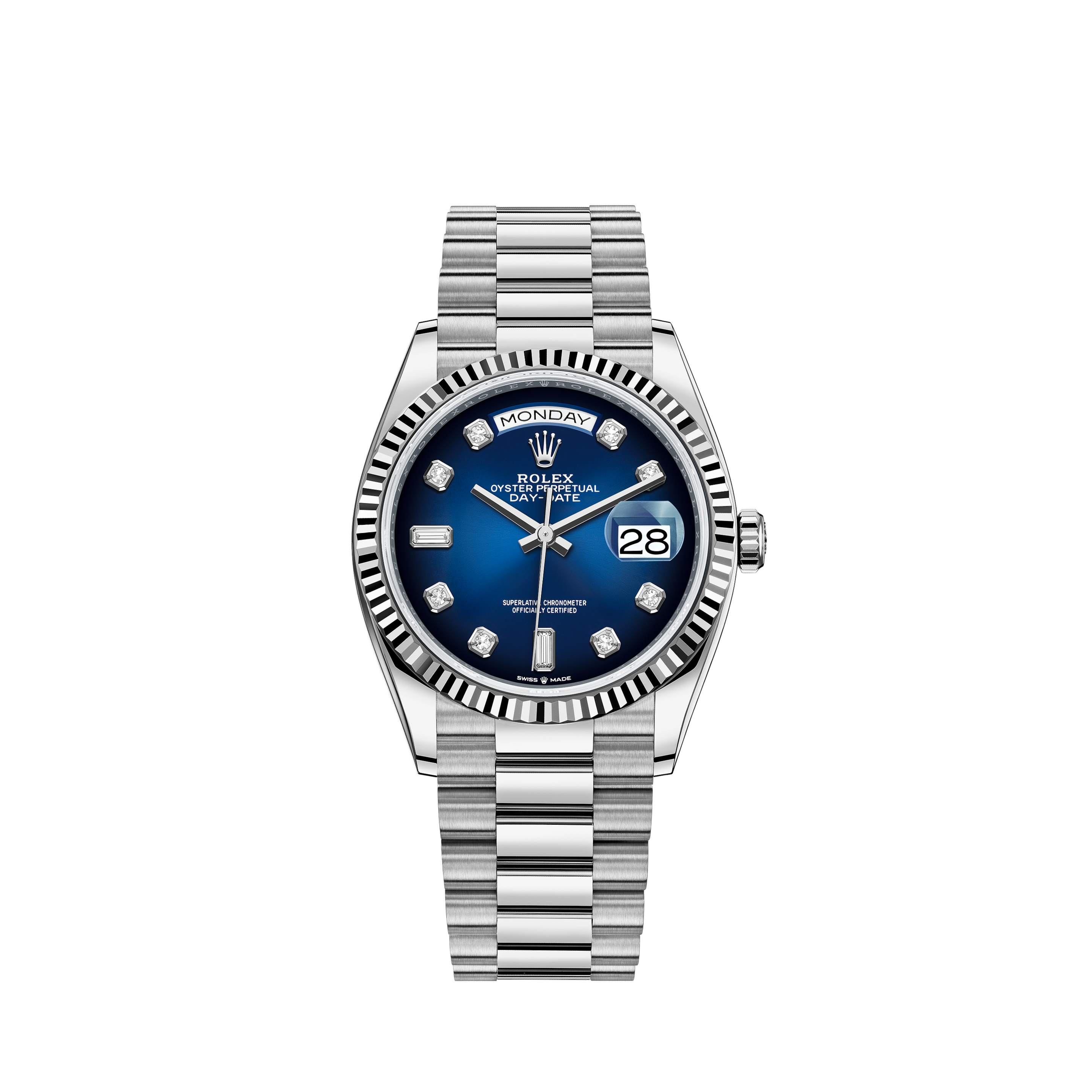 rolex day date 36mm blue dial