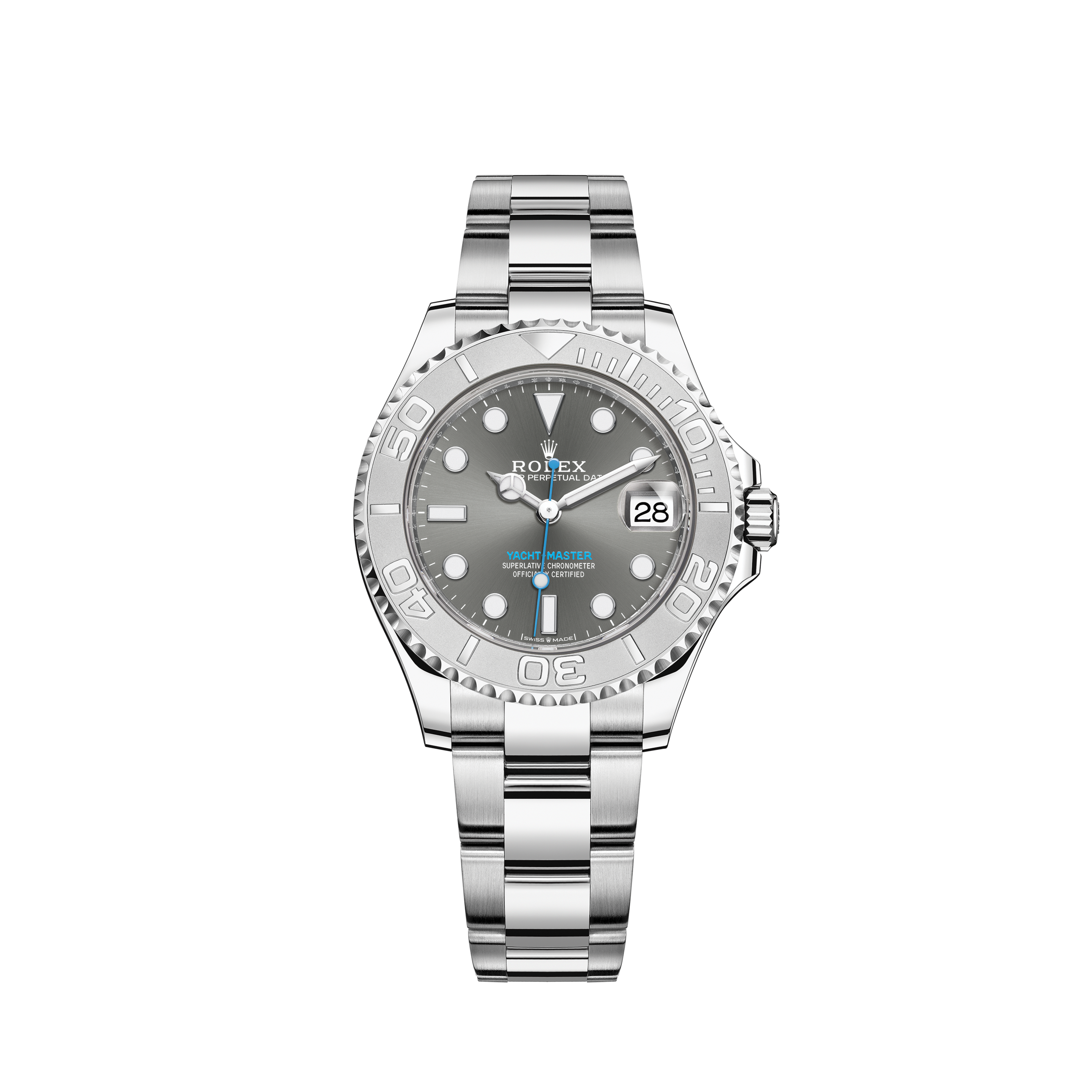 Rolex Yacht-Master 37腕錶：鉑金鋼（蠔式鋼 