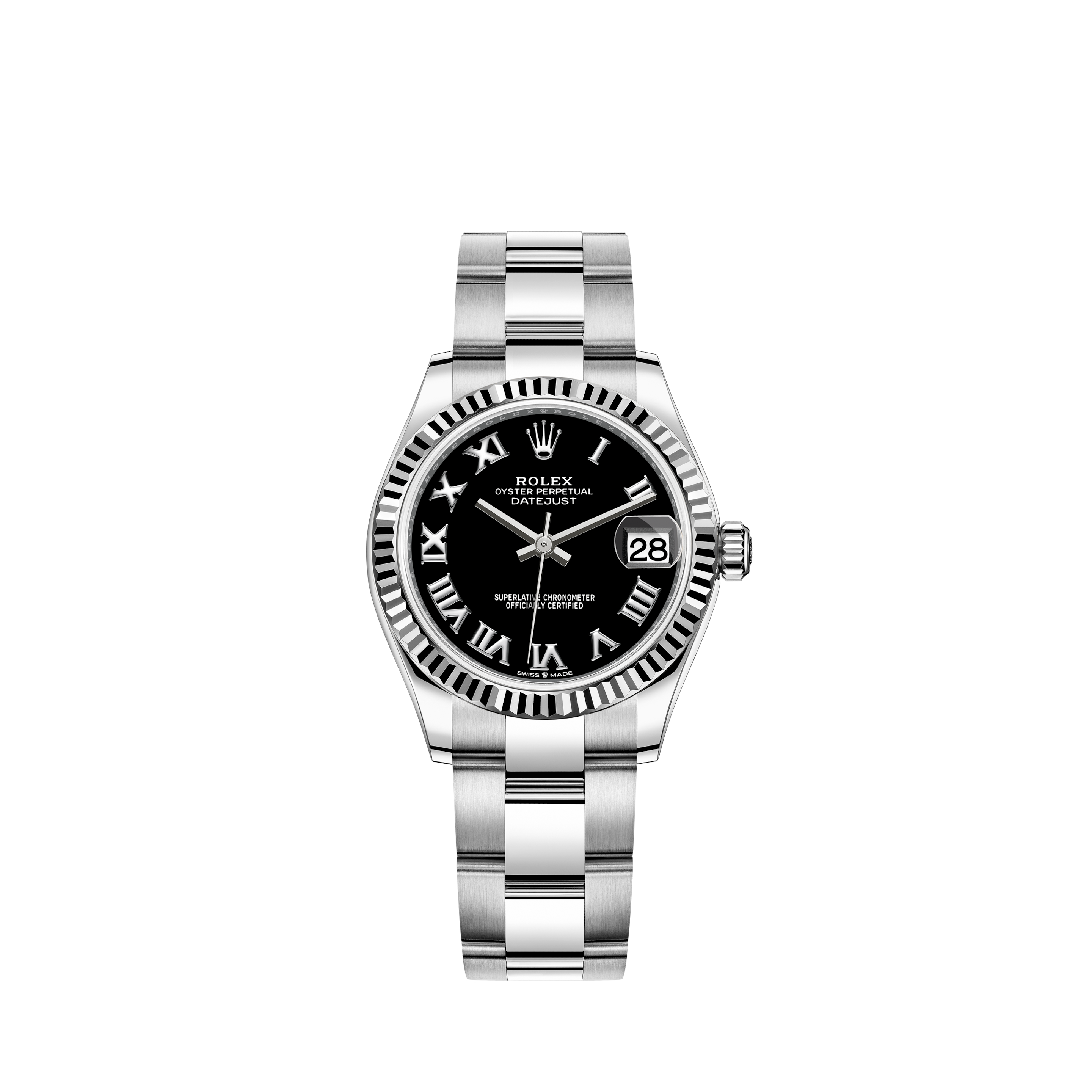 Rolex Datejust President 18k Yellow Gold & Diamond Dial 31mm Midsize Watch 68278