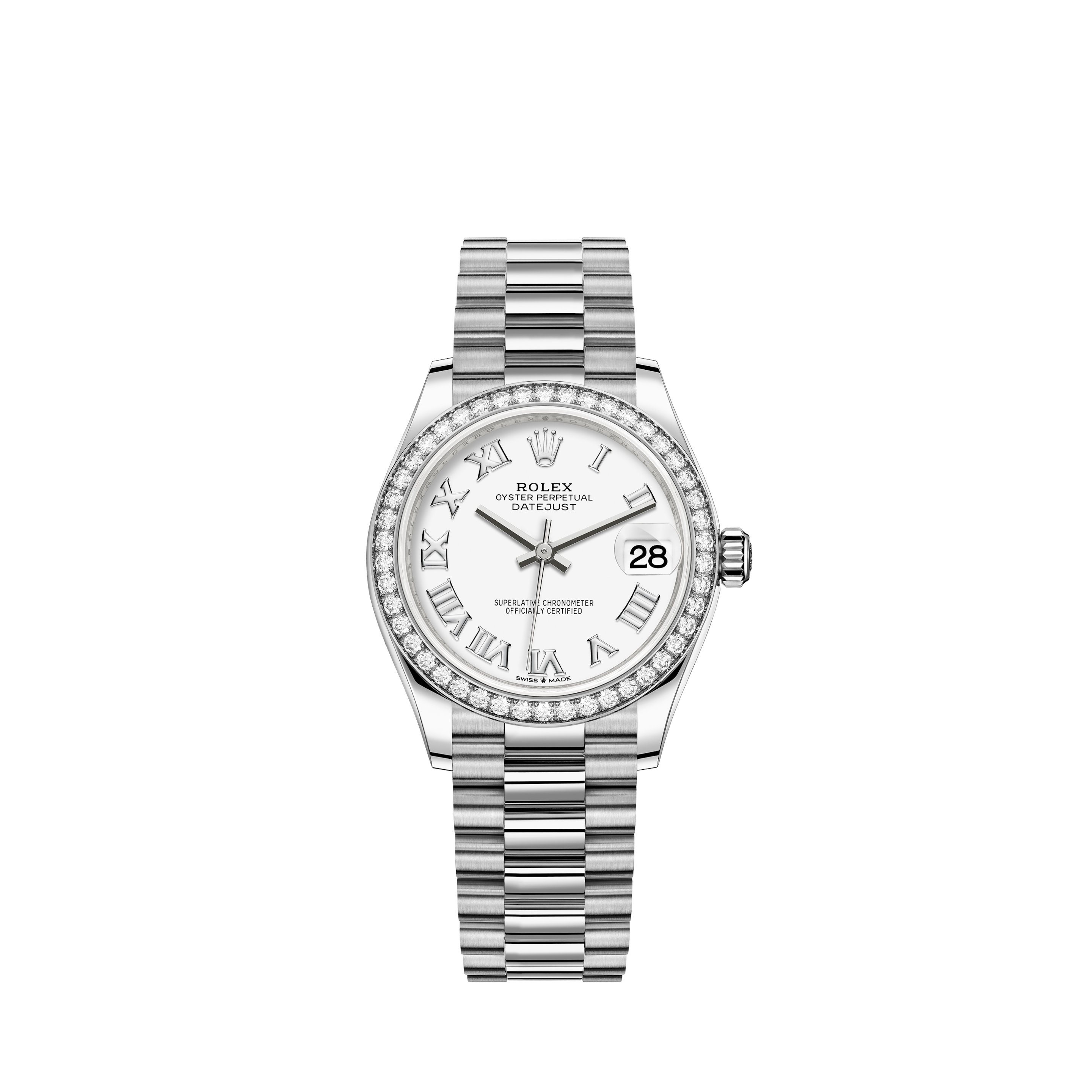 Rolex 26mm Datejust With custom Diamond bezel SS Baby Blue MOP Mother Of Pearl Dial Bezel and Lugs Deployment buckle