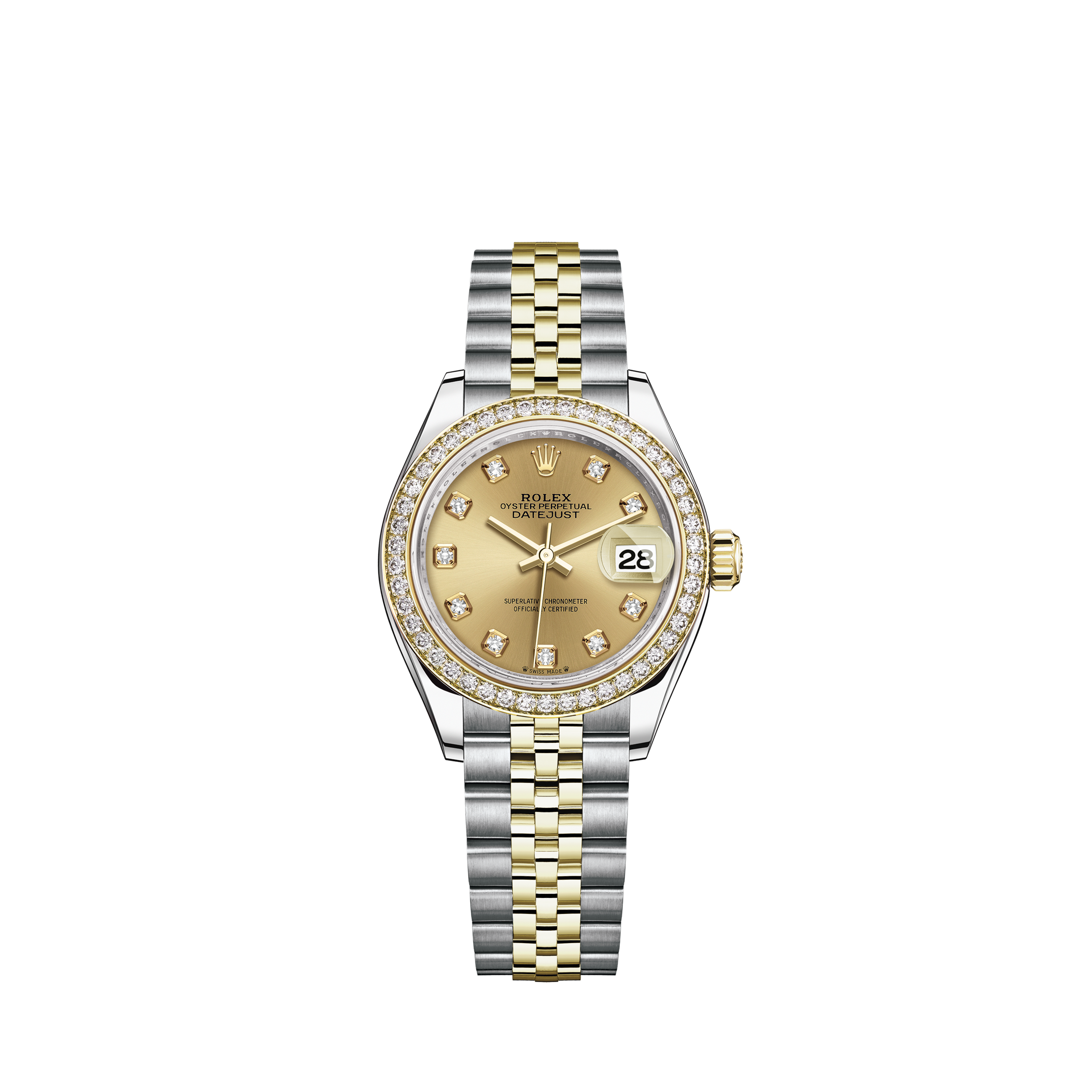 Rolex Datejust 31mm 1.52ct Bezel/Sky Blue MOP Diamond Roman VI Dial Oyster Watch