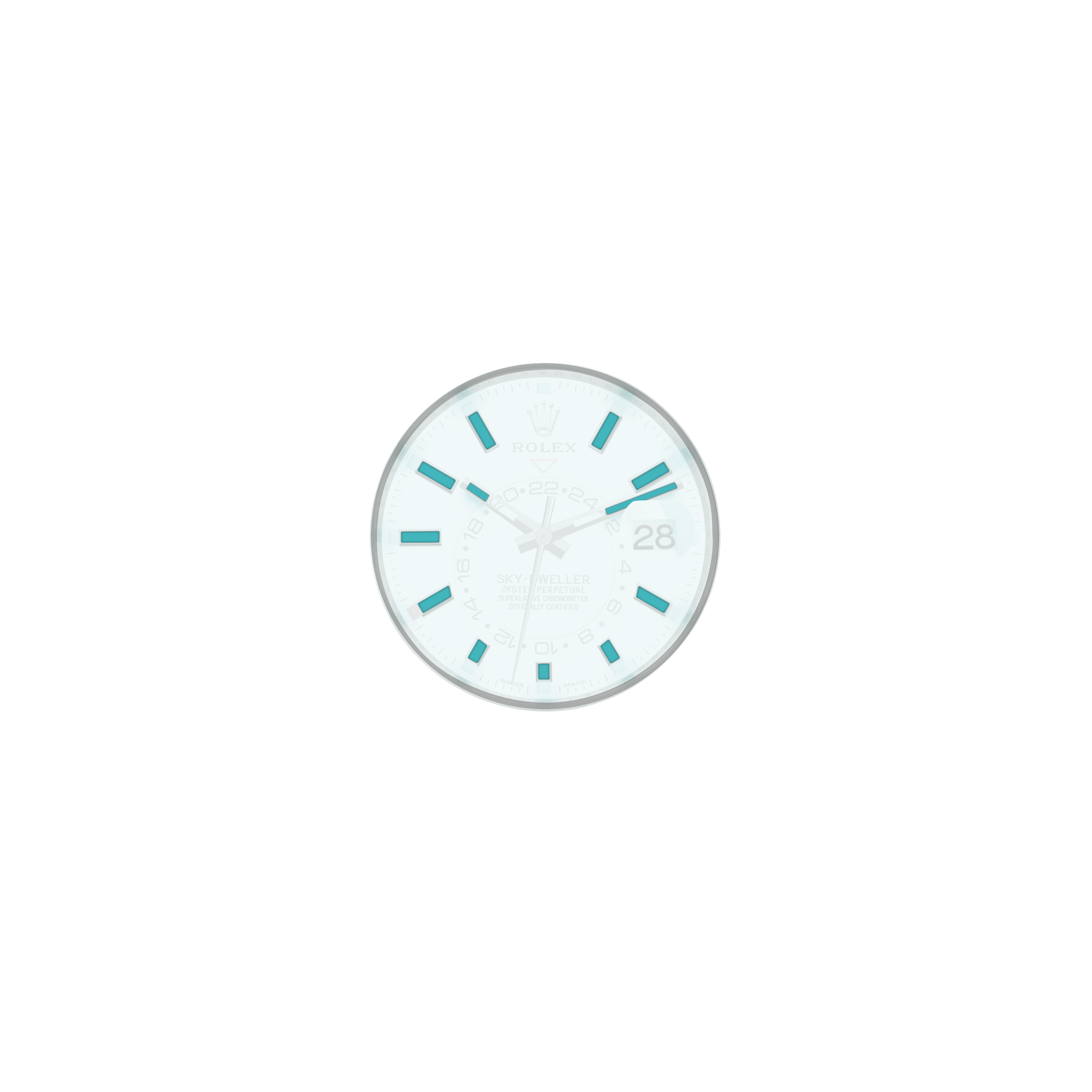 Rolex 26mm Datejust Blue Roman Numeral Dial Diamond Bezel with Emeralds 69174
