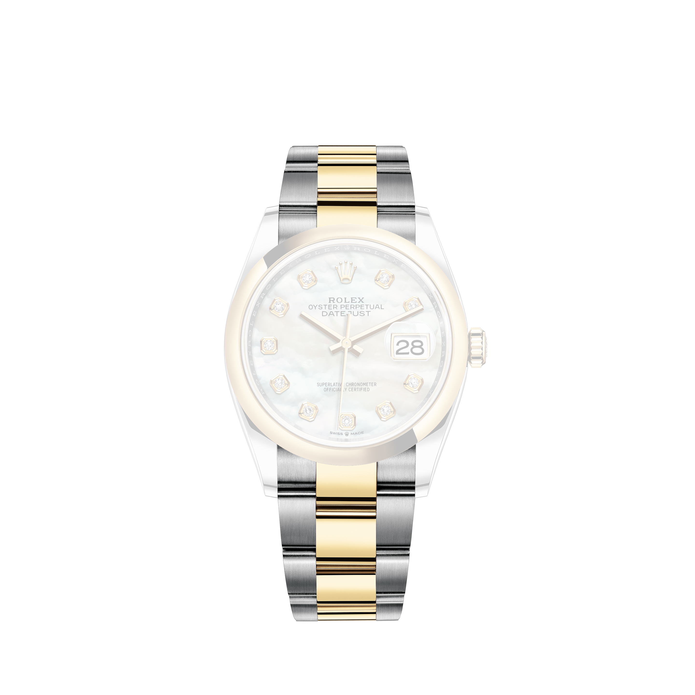 Rolex Women's Rolex 31mm Datejust Two Tone Vintage Fluted Bezel With Lugs Glossy Black String Accent Dial