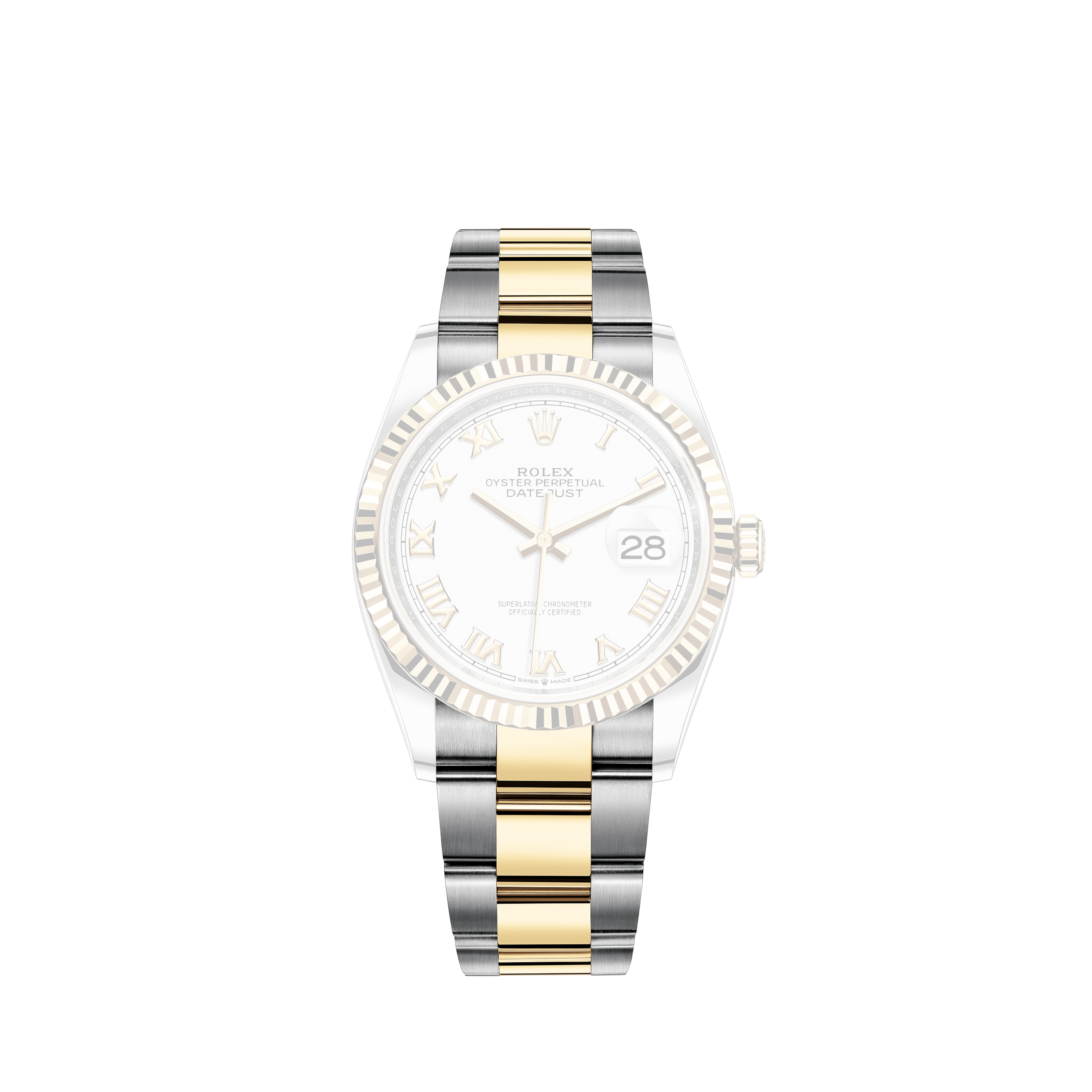 Rolex Women's New Style Two-Tone Datejust with Custom Dark Mother of Pearl Diamond Dial and Bezel on Oyster Band