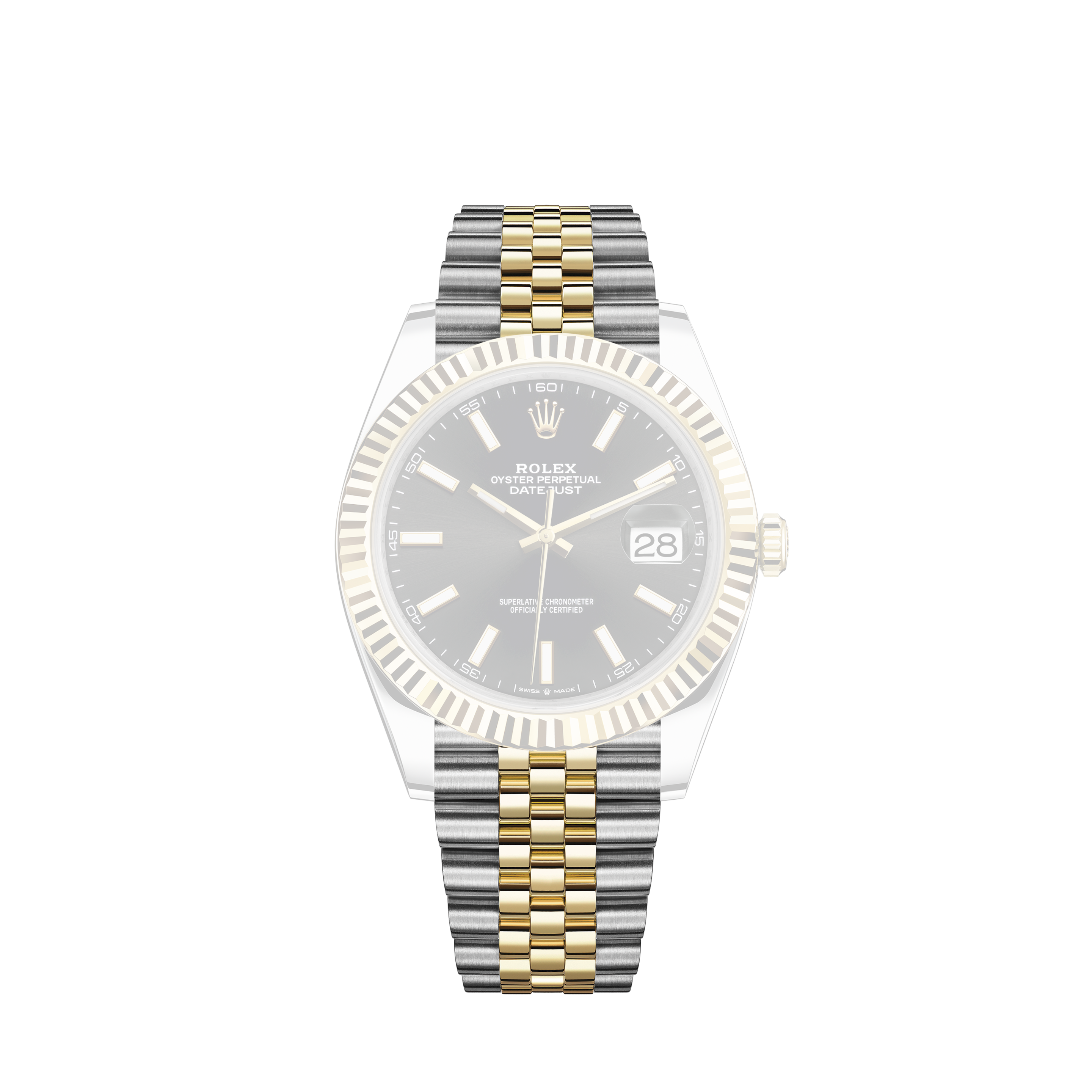 Rolex Datejust 41mm 126333 Oyster 18k Yellow Gold/ss Diamond Dial