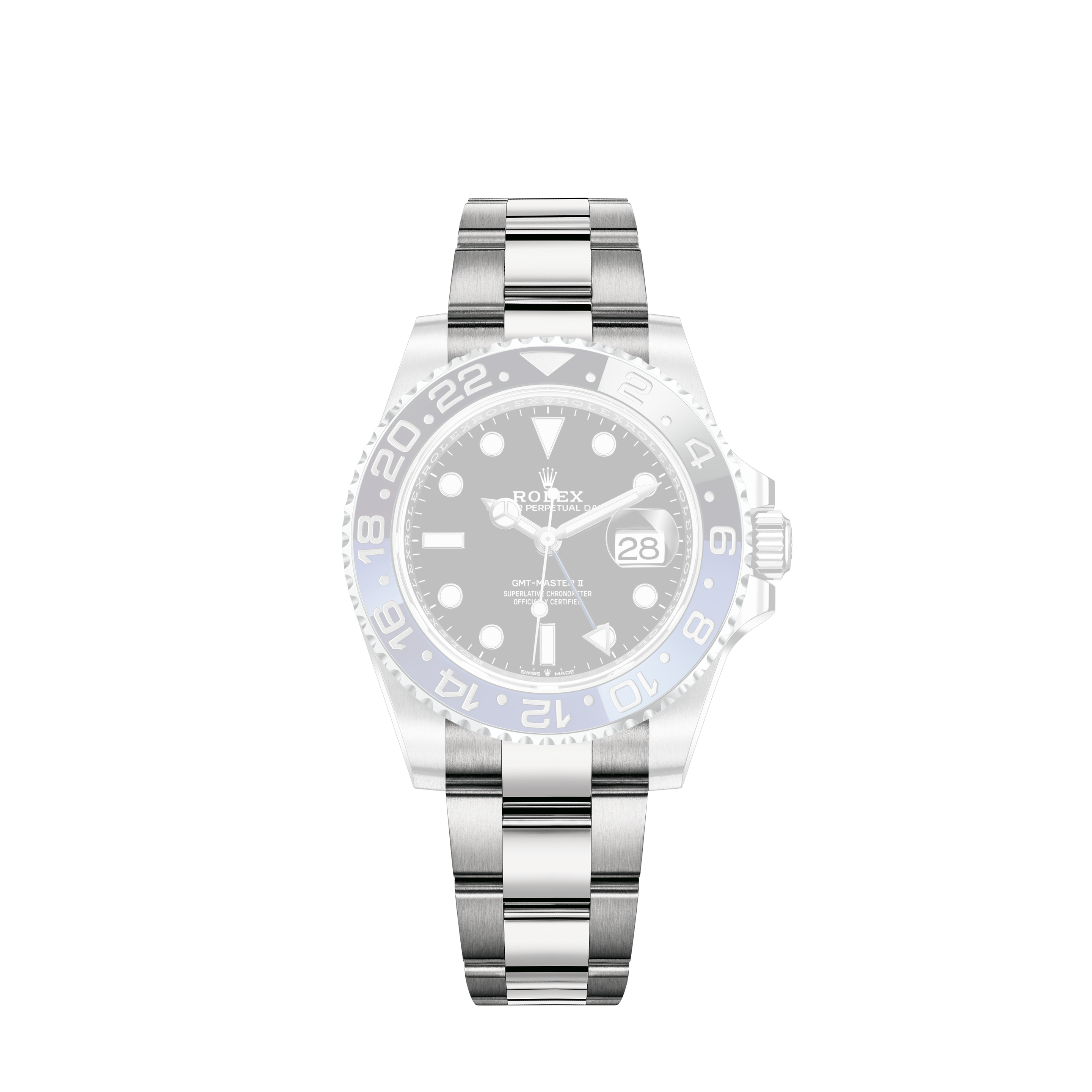 Rolex Datejust II Rhodium Diamond Dial Fluted Bezel