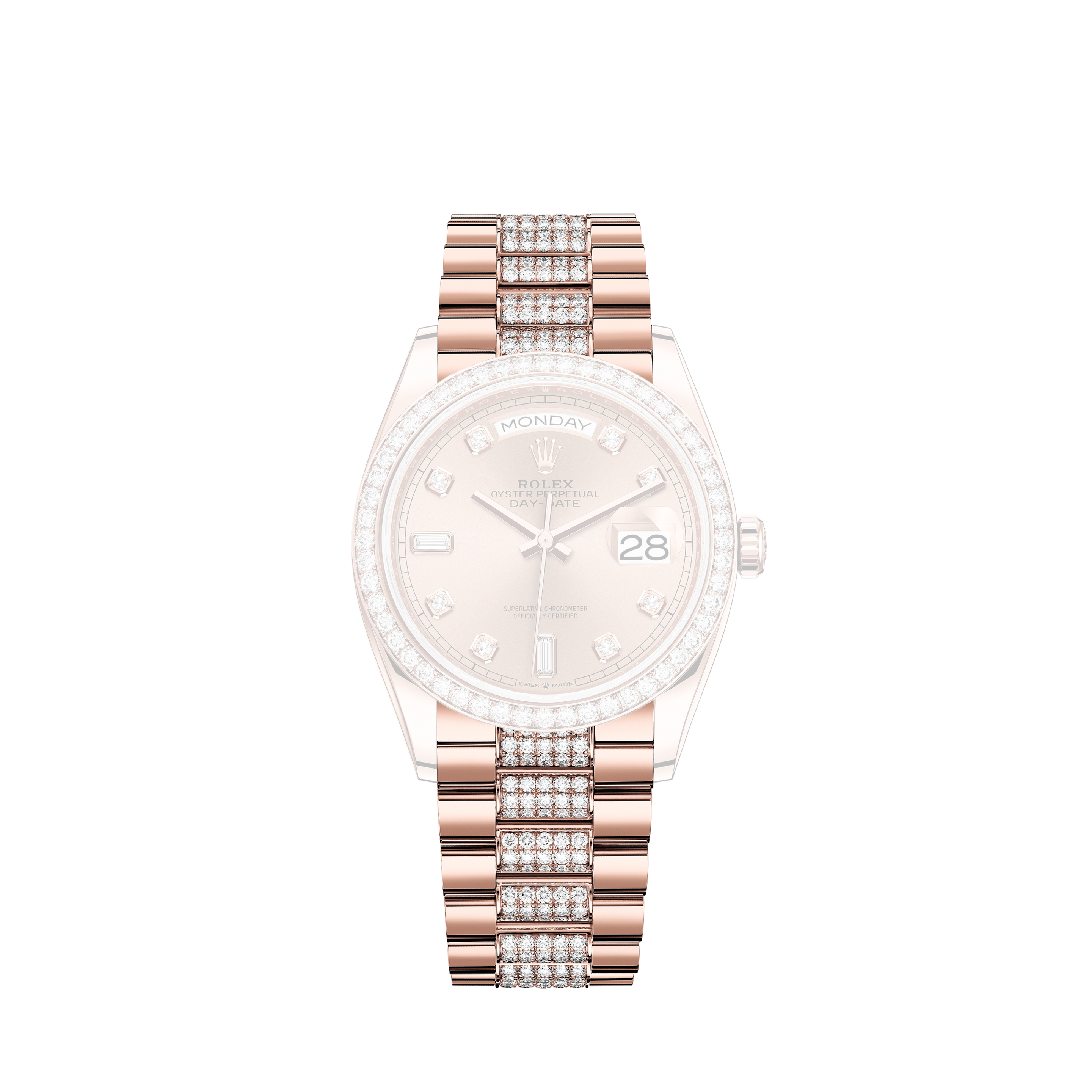 Rolex Datejust 16234 Stainless Steel 36mm Watch-Purple Diamond Dial-18k Fluted Bezel