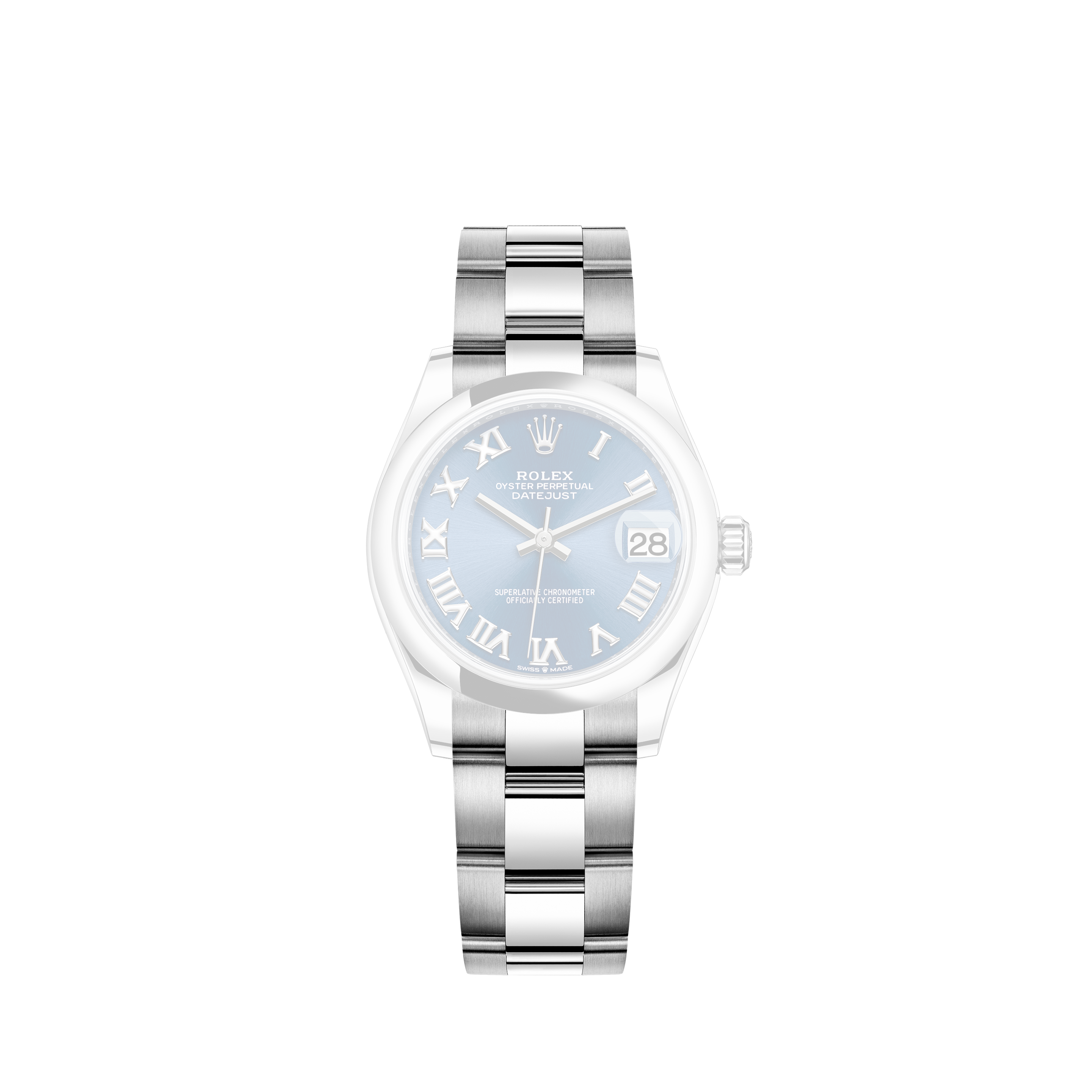 Rolex Men's Customized Rolex watch 36mm Datejust Stainless Steel Blue Color Dial with 8 + 2 Diamond Accen