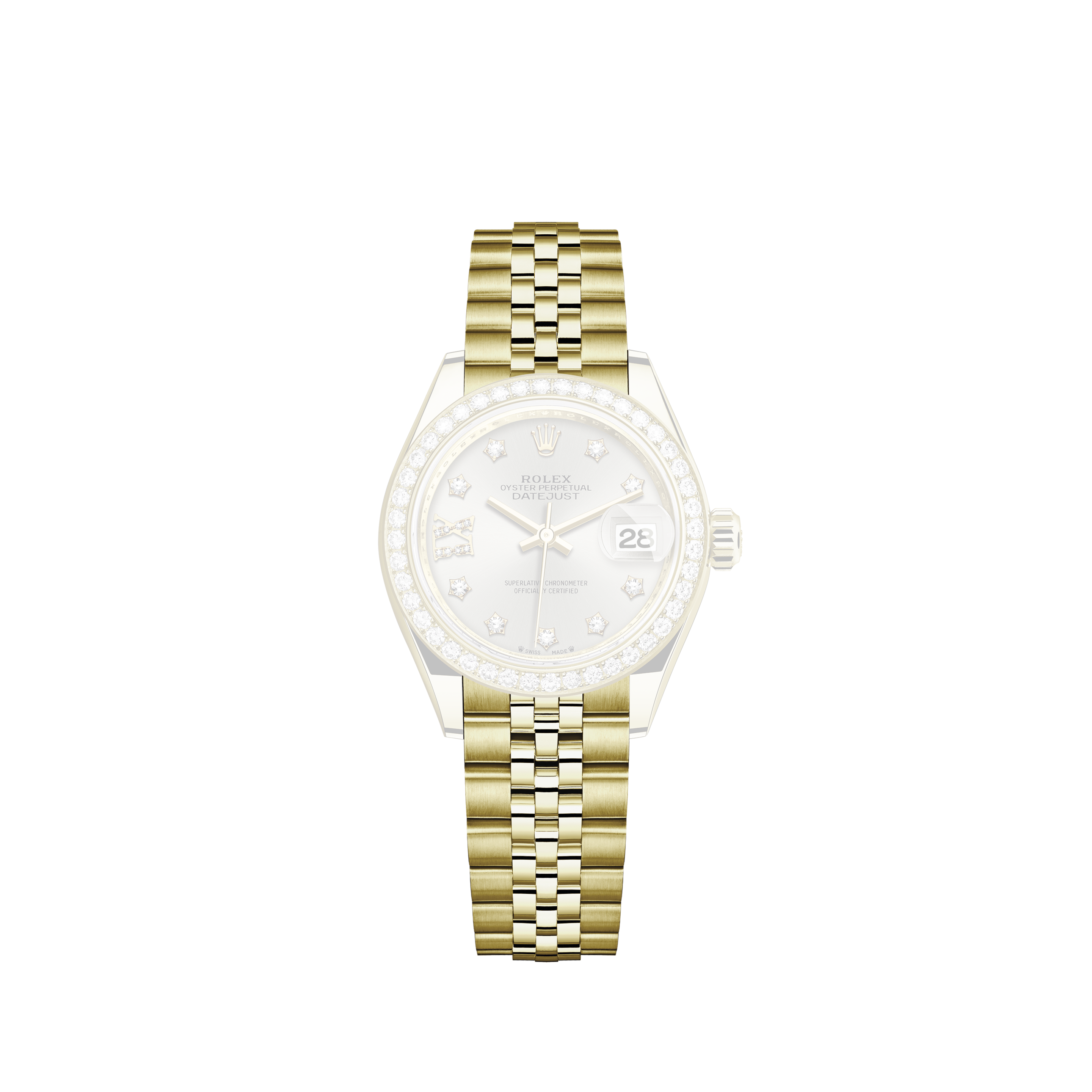 Rolex Ladies Vintage Rolex 26mm Datejust Two Tone Black MOP Mother Of Pearl Dial with Diamond Accent RT