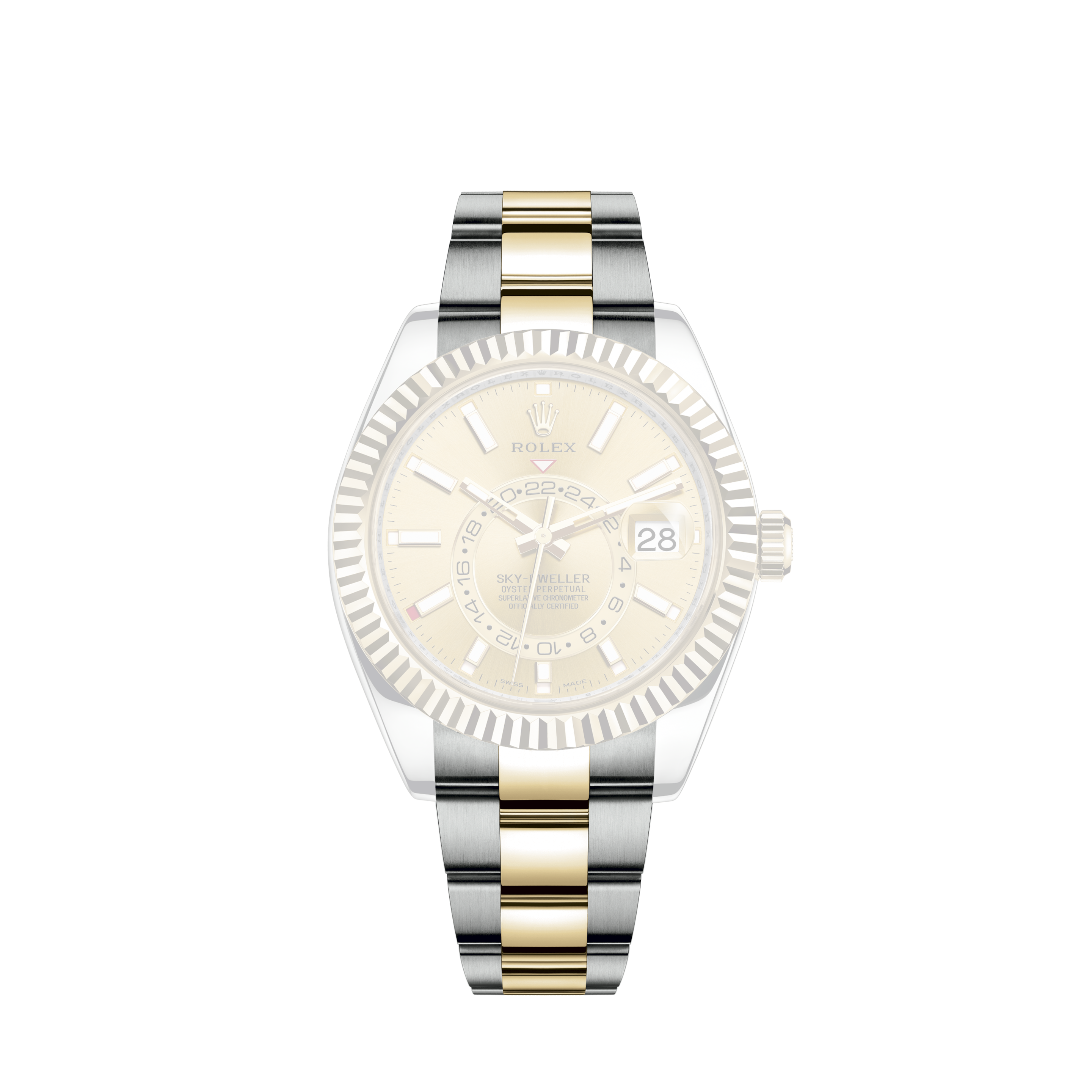 Rolex Ladies Rolex Datejust Factory Diamond Dial Two-tone 18k Yellow Gold Watch 69173