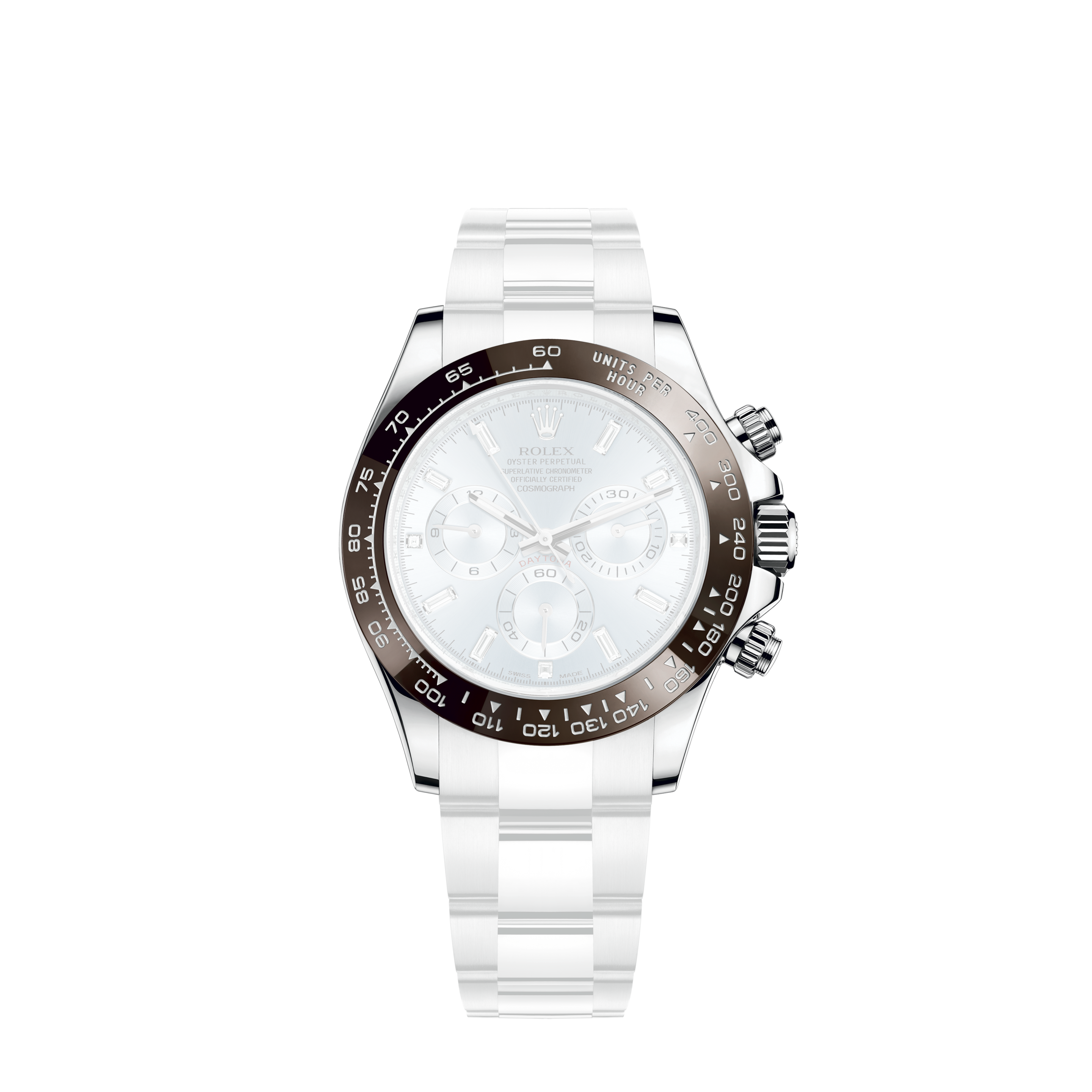 Rolex Mens Rolex Datejust Gray Diamond Dial 18k White Gold & Stainless Steel Watch