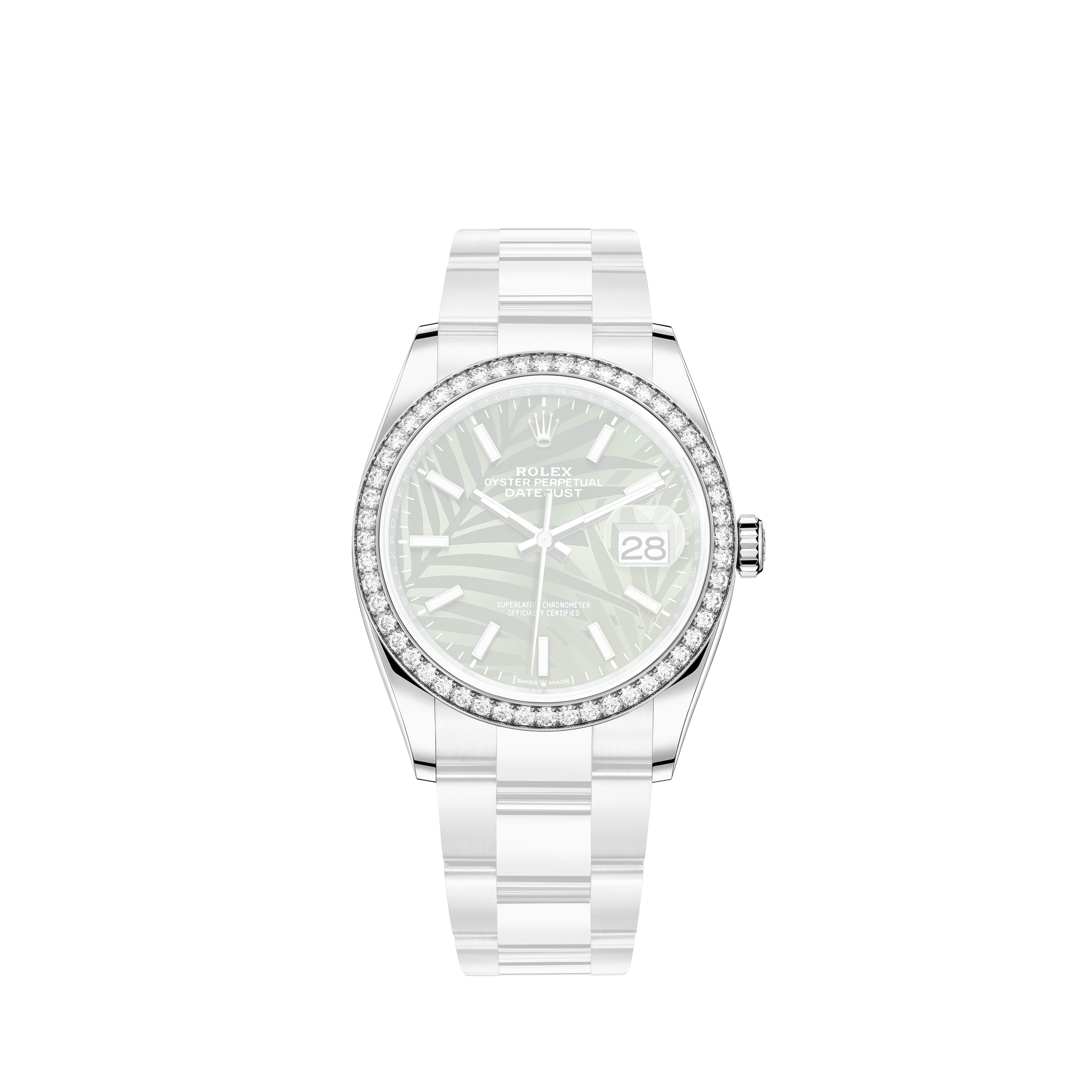 Rolex Women's New Style Steel Datejust with Custom Diamond Bezel and Mother of Pearl Diamond Dial