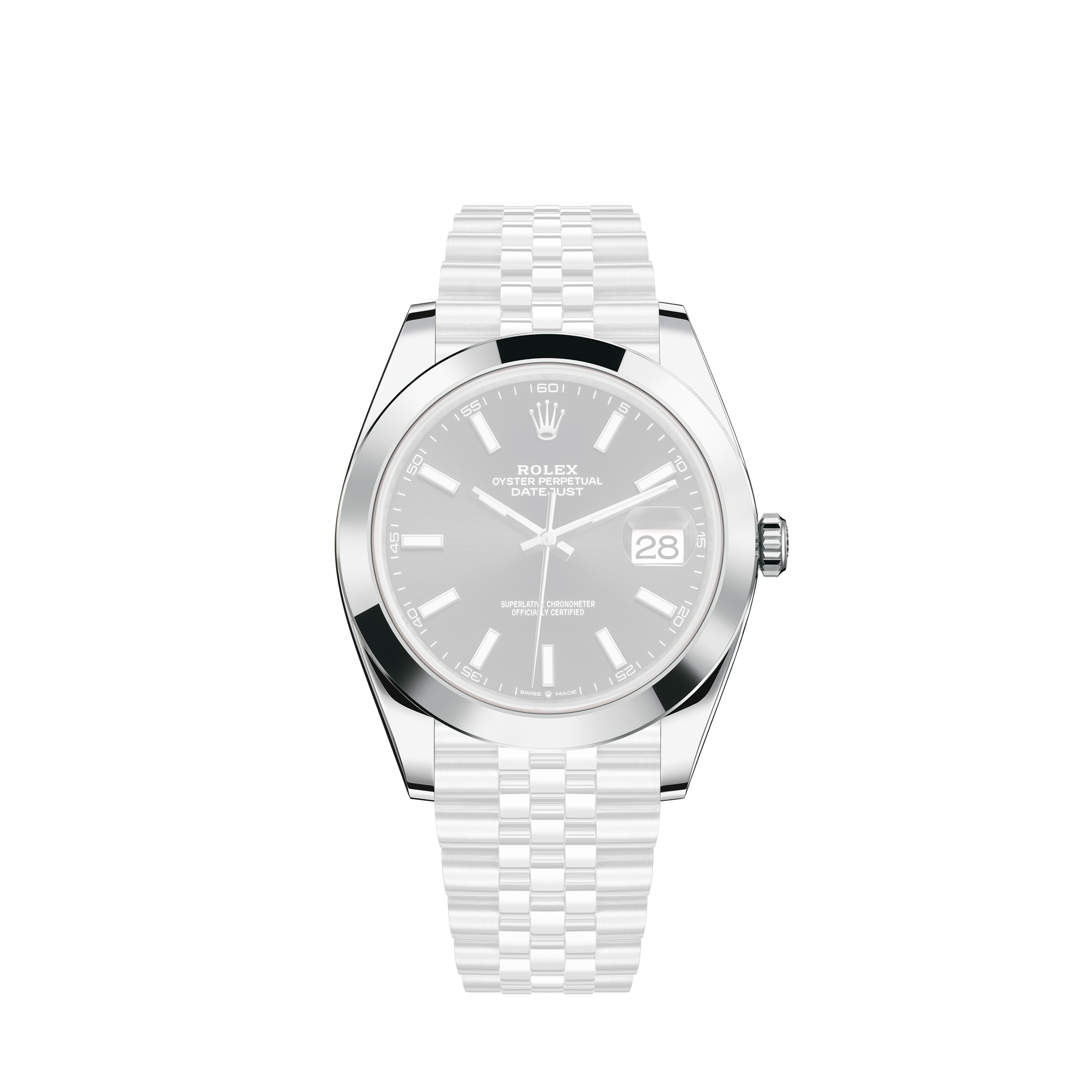 Rolex Datejust Steel White Gold Silver Linen Dial Vintage Watch 16014