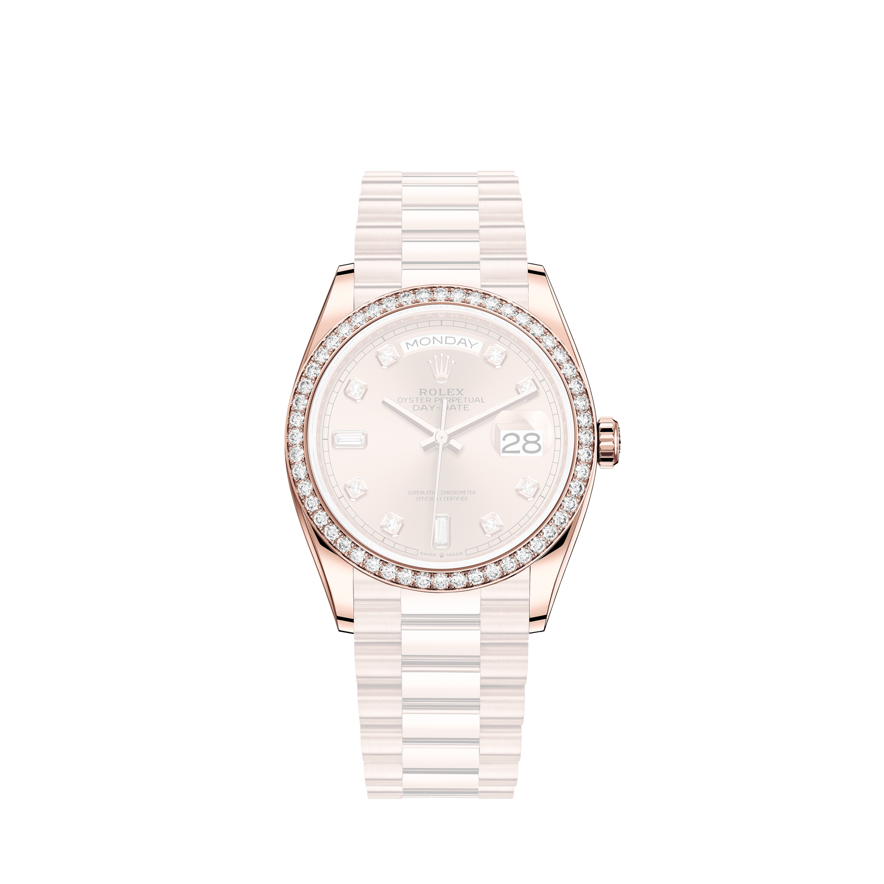 Rolex Ladies President Datejust 179138 Diamond Dial Bezel 18k Gold Box Paper