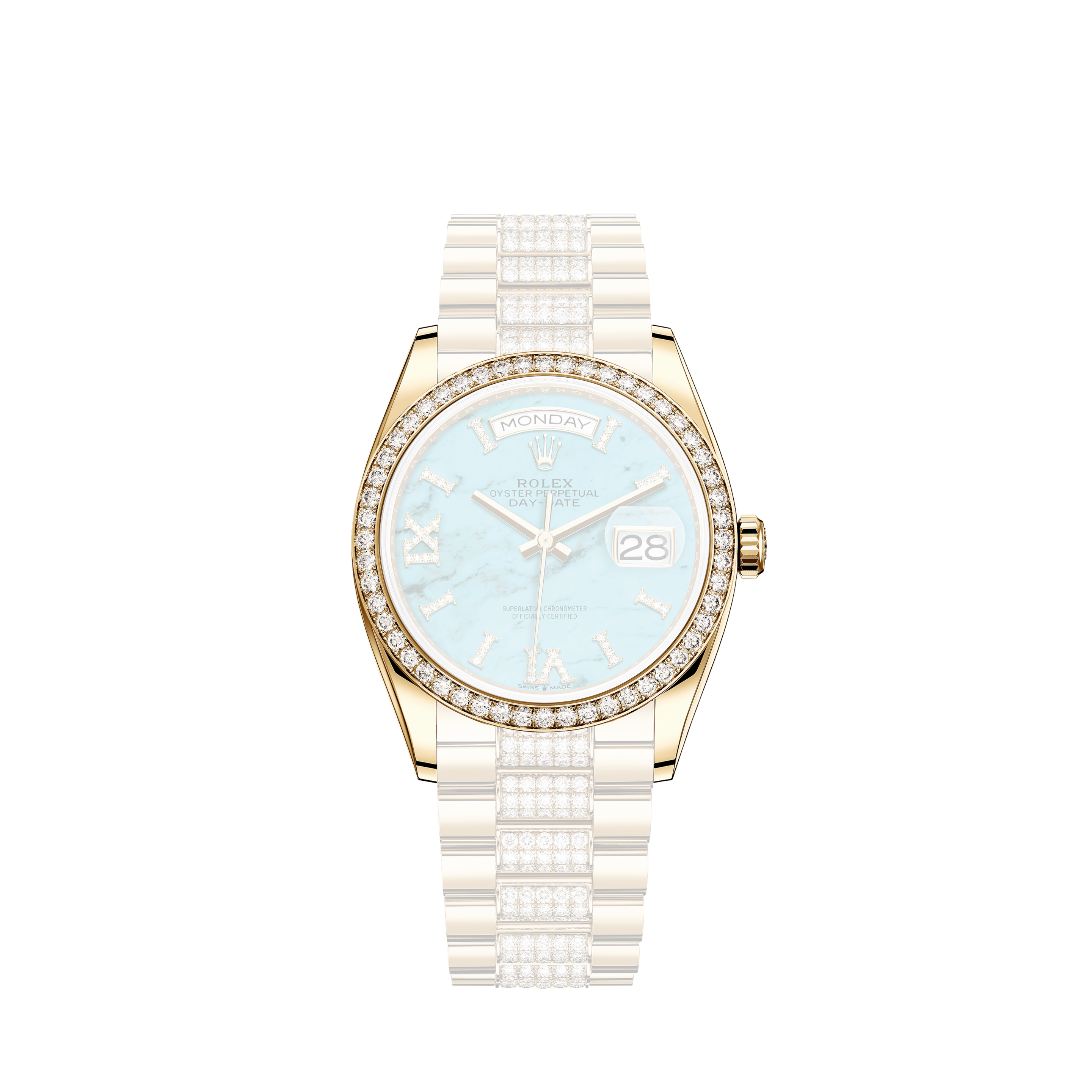 Rolex Lady Datejust 28mm Stainless Steel and Yellow Gold 279383RBR Silver Roman Jubilee