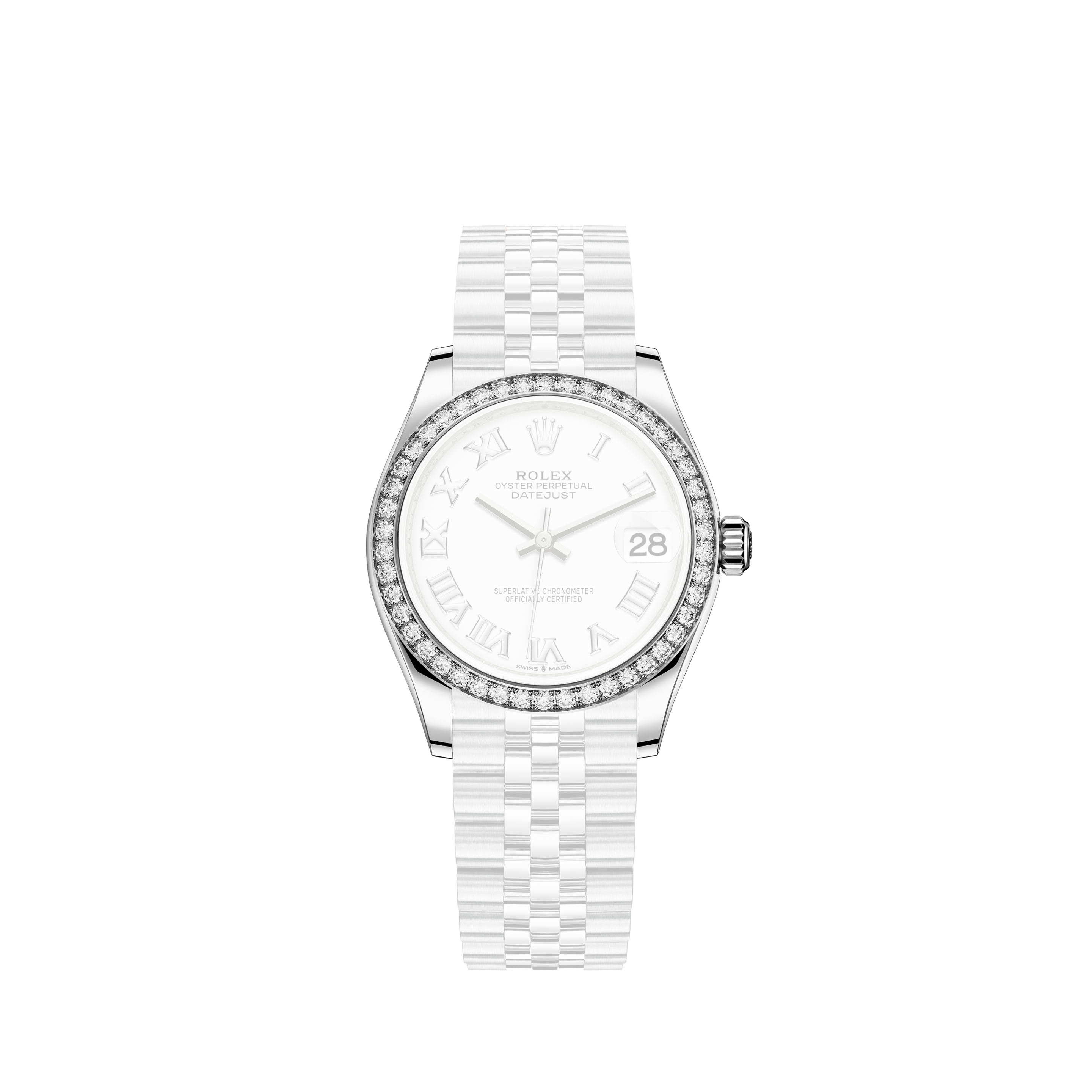 Rolex Ladies Rolex 26mm Datejust Two Tone Jubilee Glossy Pink Flower Dial 8 + 2 Diamond Accent Bezel + Lugs + Rubies 69173