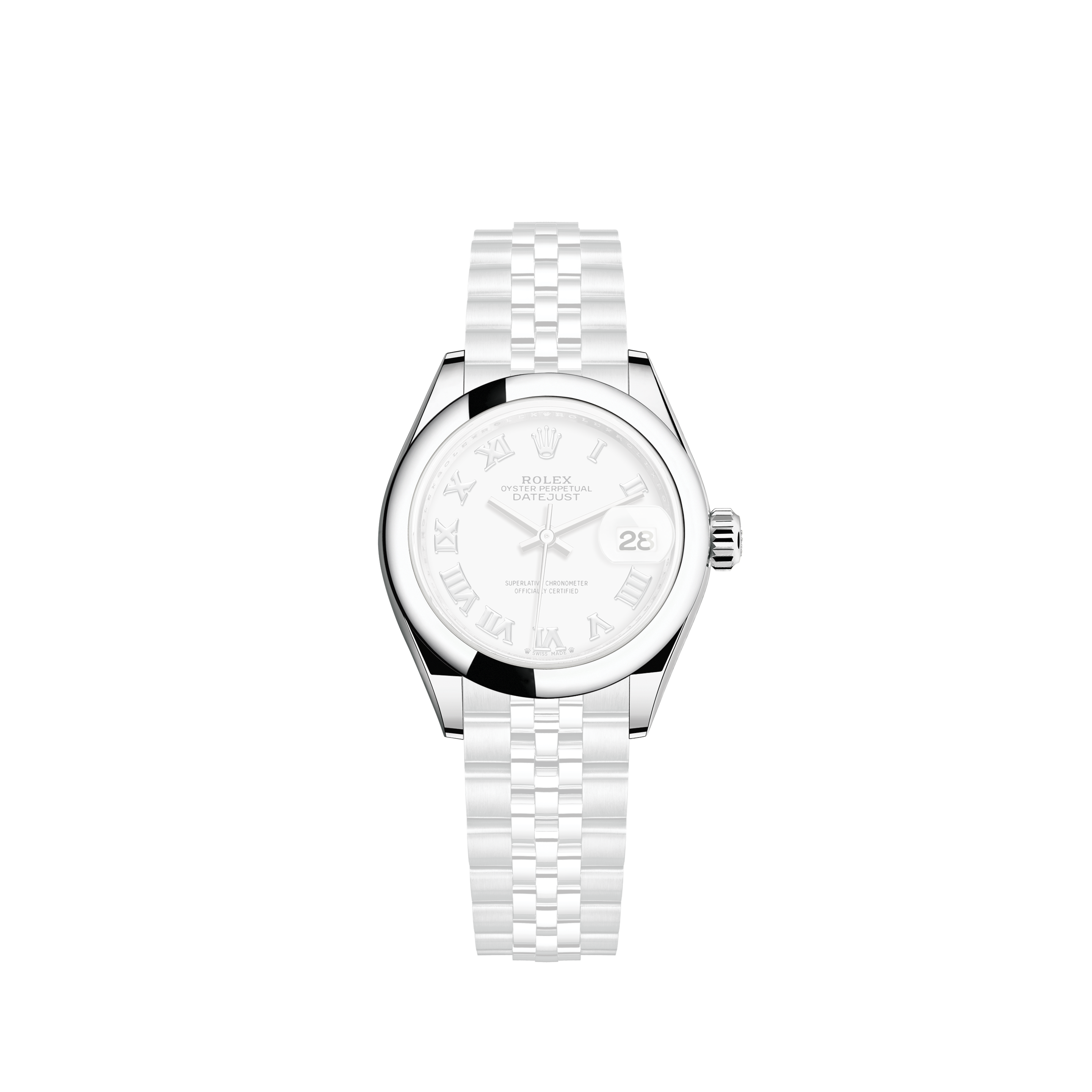 Rolex Datejust S/Steel 36mm Watch-Black MOP Baguette Diamond Dial-Diamond BezelRolex Datejust S/Steel 36mm Watch-Diamond Bezel-White MOP Baguette Diamond Dial