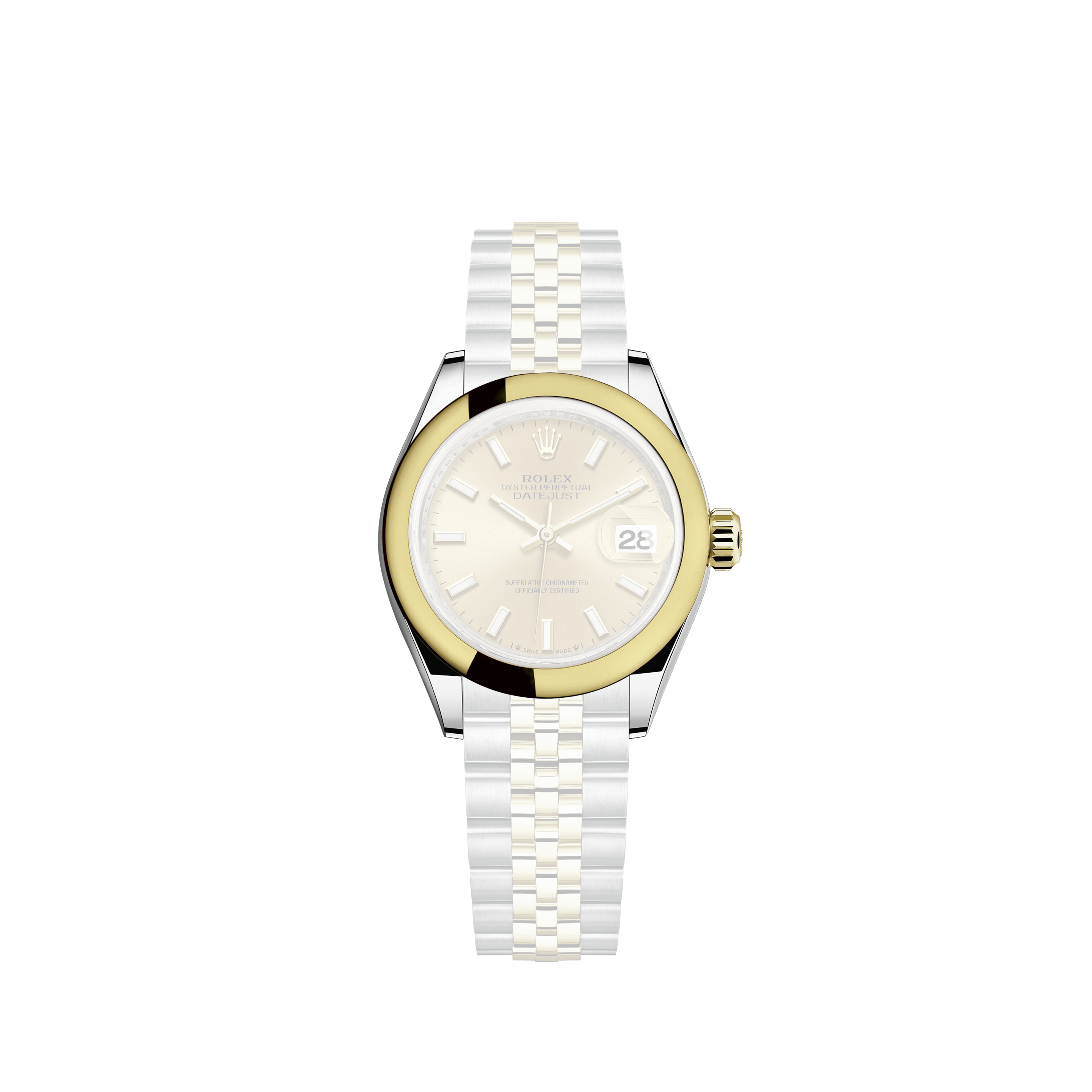 Rolex Lady Datejust 28mm Stainless Steel and Yellow Gold 279383RBR Champagne Diamond Jubilee