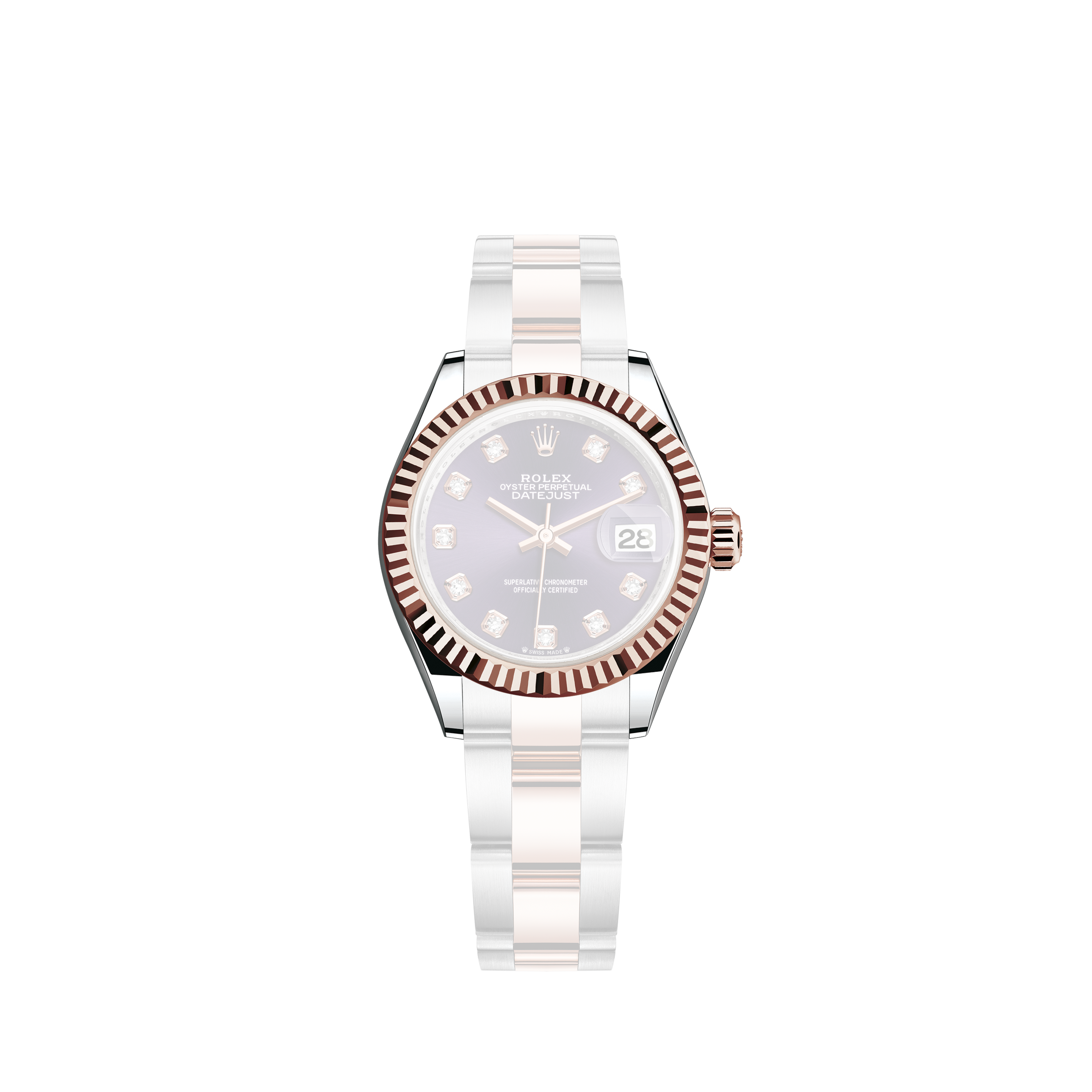 Rolex Ladies Customized Rolex watch 26mm Datejust Stainless Steel White MOP Mother of Pearl Diamond Dia