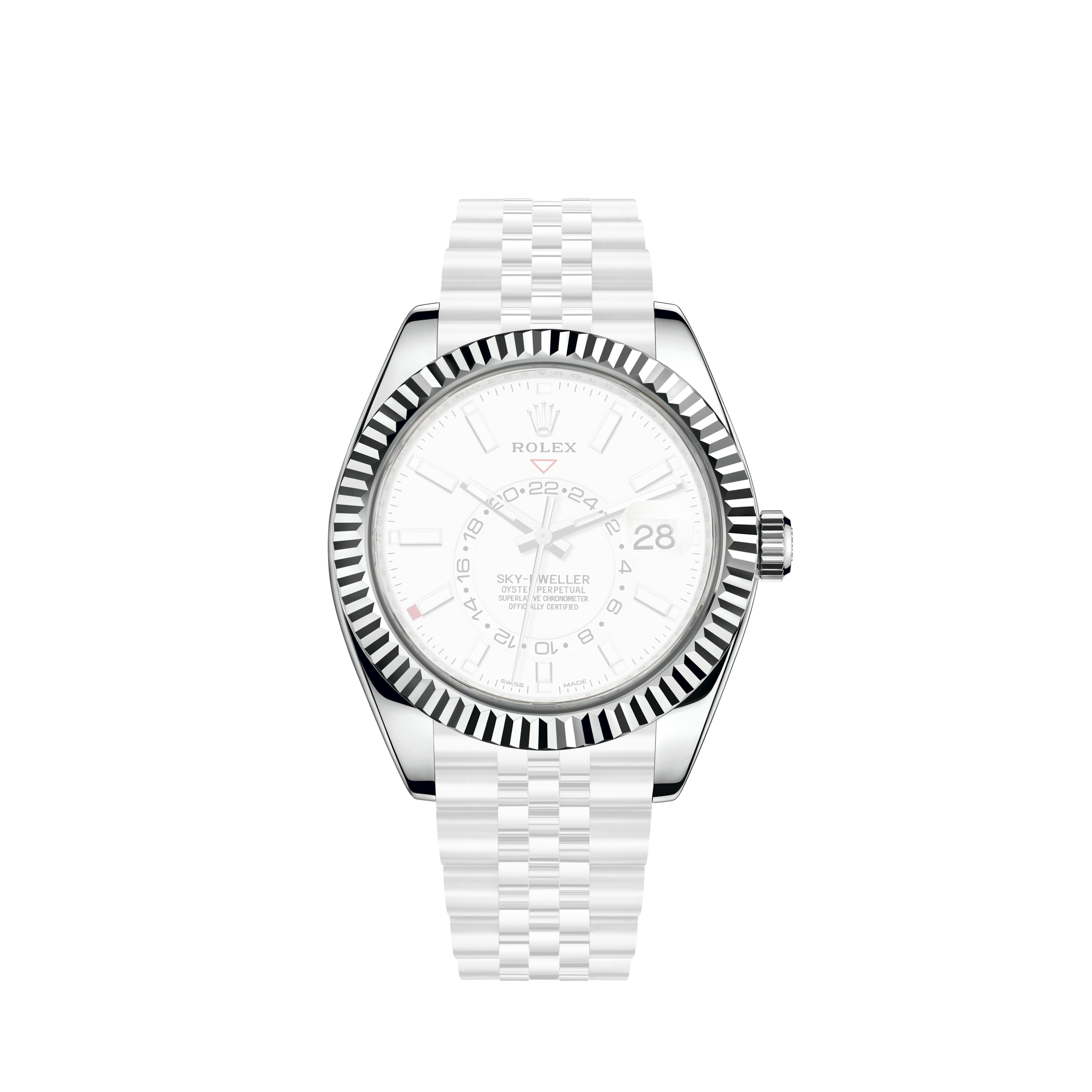 Rolex Datejust Steel and Gold White Roman Numeral Dial Fluted Bezel Jubilee Band New Style
