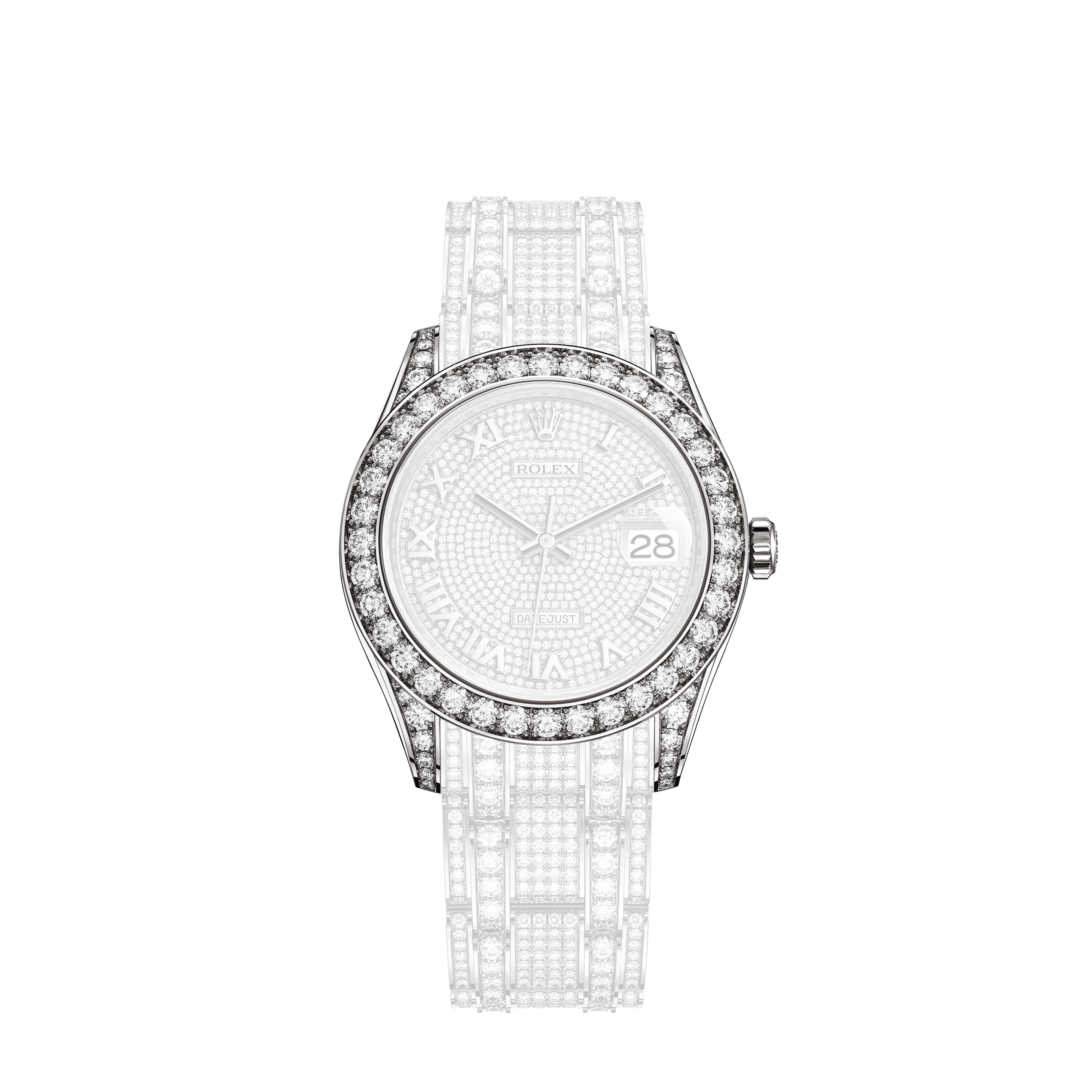 Rolex Datejust Steel 26mm Jubilee Watch 2CT Diamond Bezel / Aquamarine MOP Dial