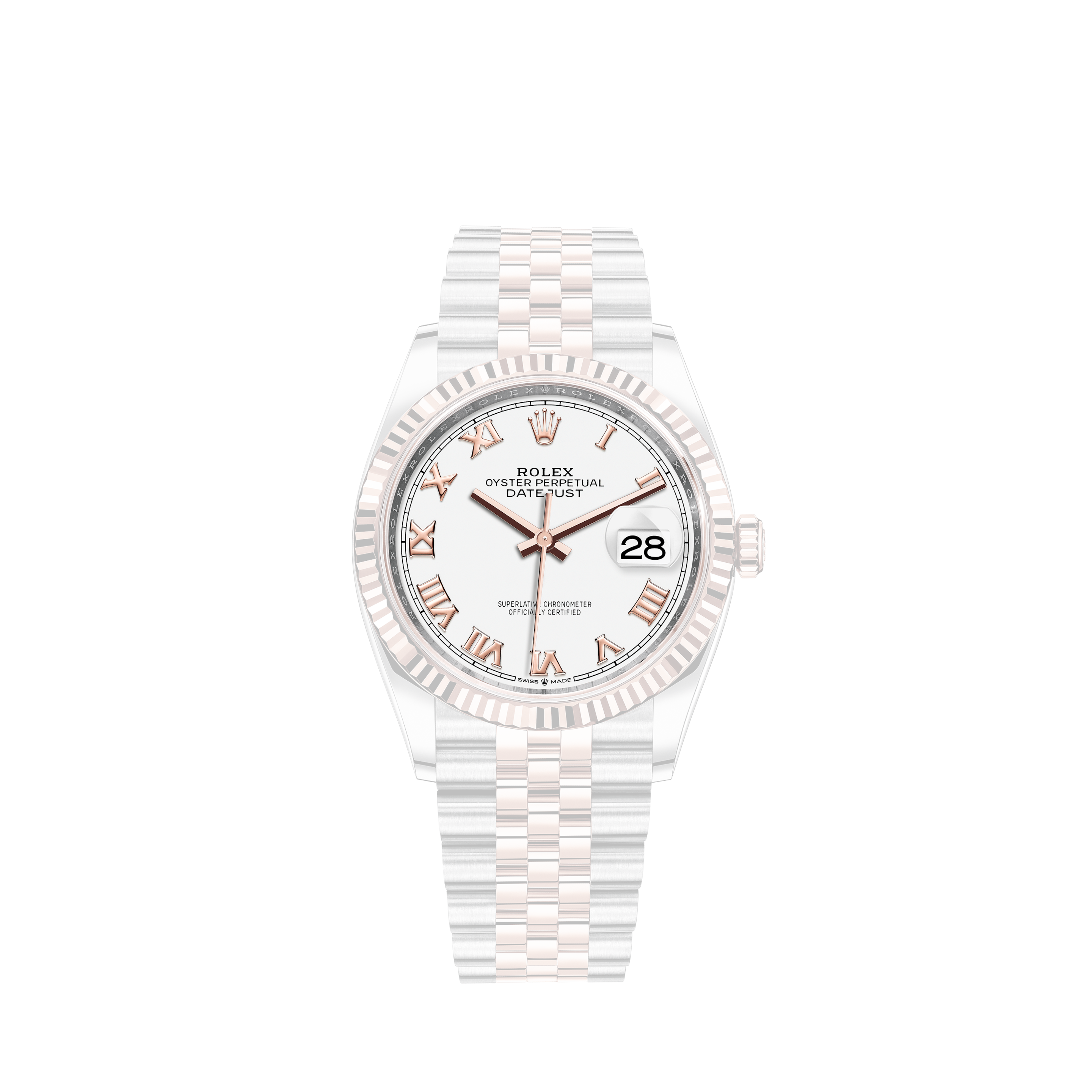 Rolex 36mm Datejust Silver & Diamond Face Diamond Bezel Oyster Perpetual Automatic Watch
