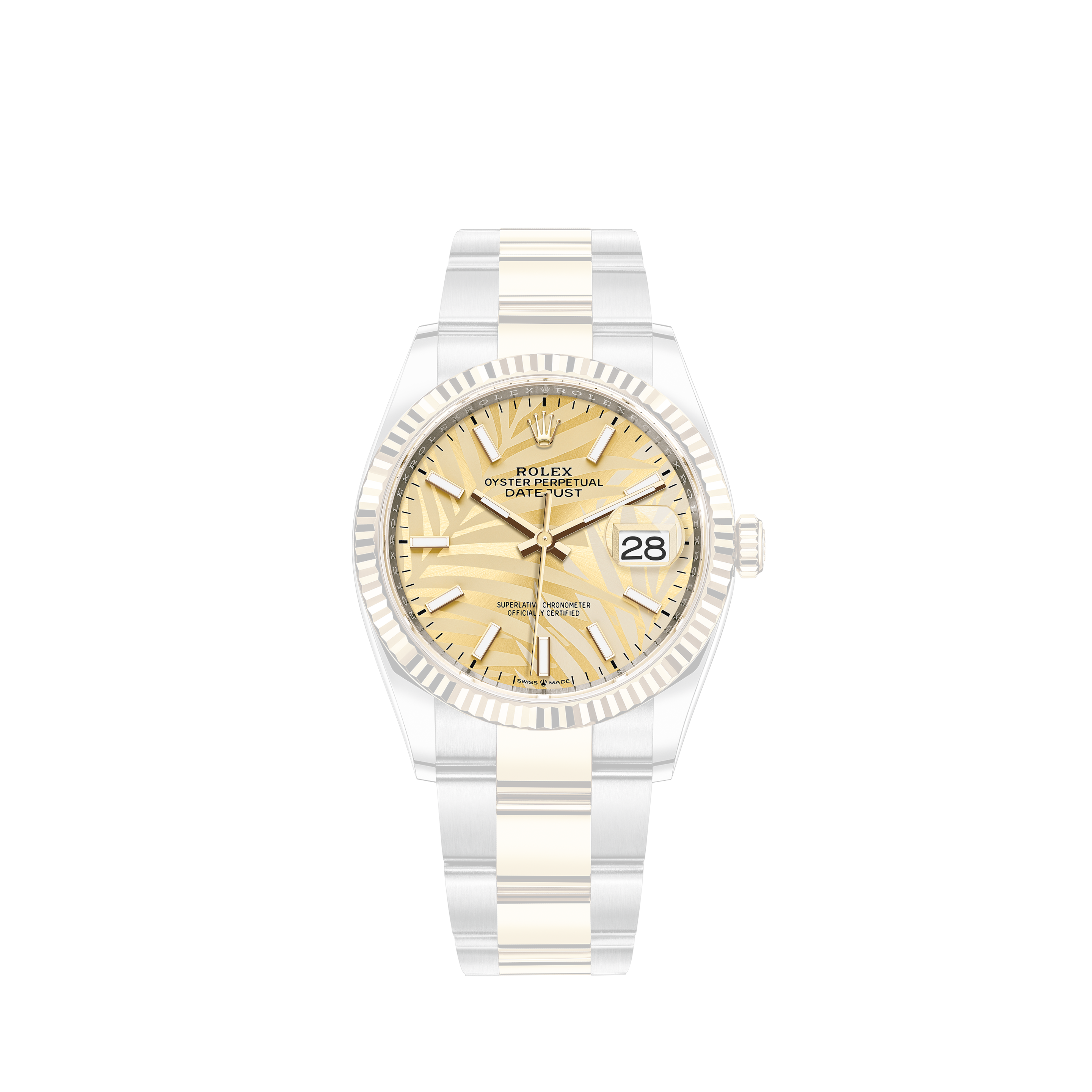 Rolex Datejust Steel White Gold Blue Dial Mens Watch 126234
