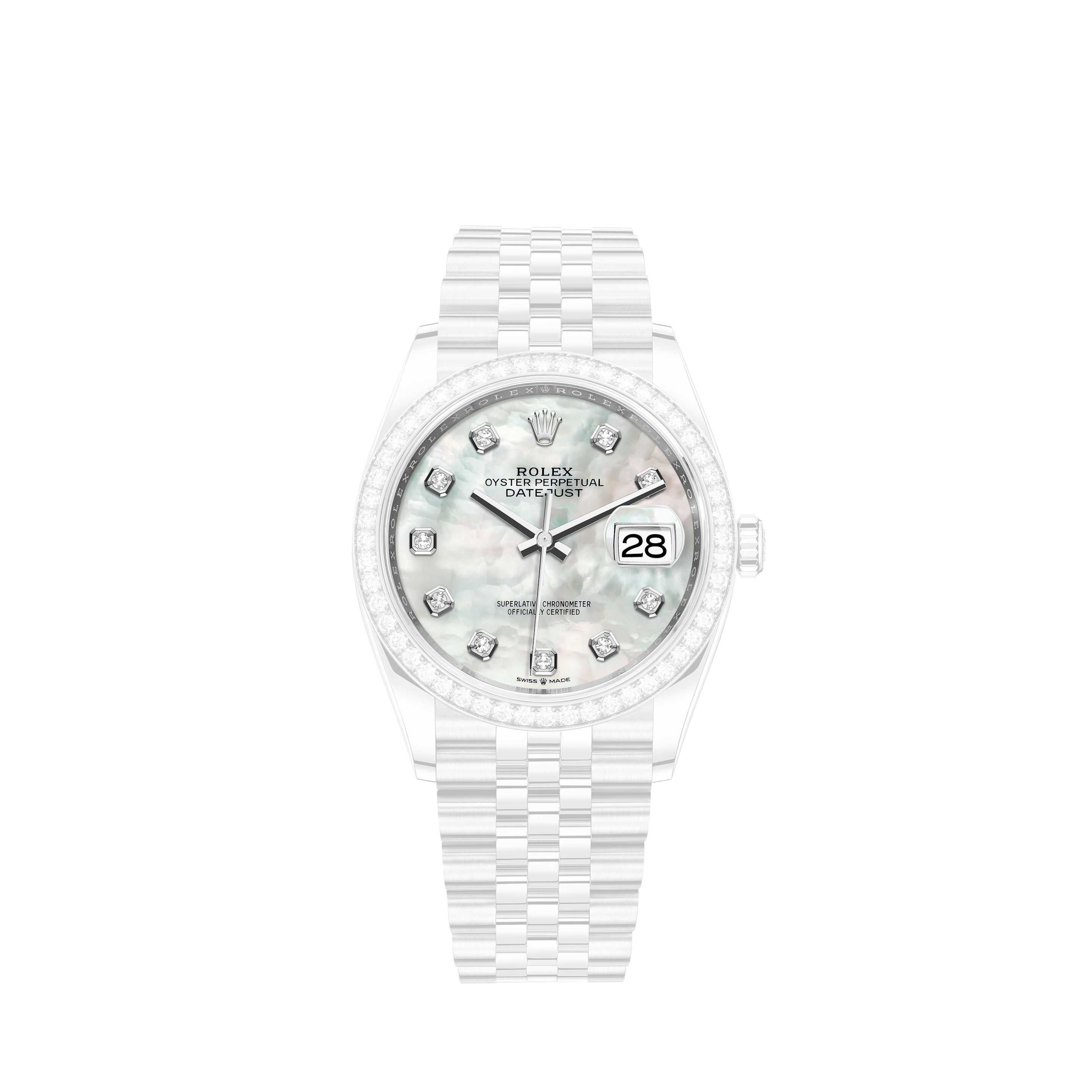 Rolex Datejust 41 Steel White Gold Rhodium Dial Mens Watch 126334 Unworn