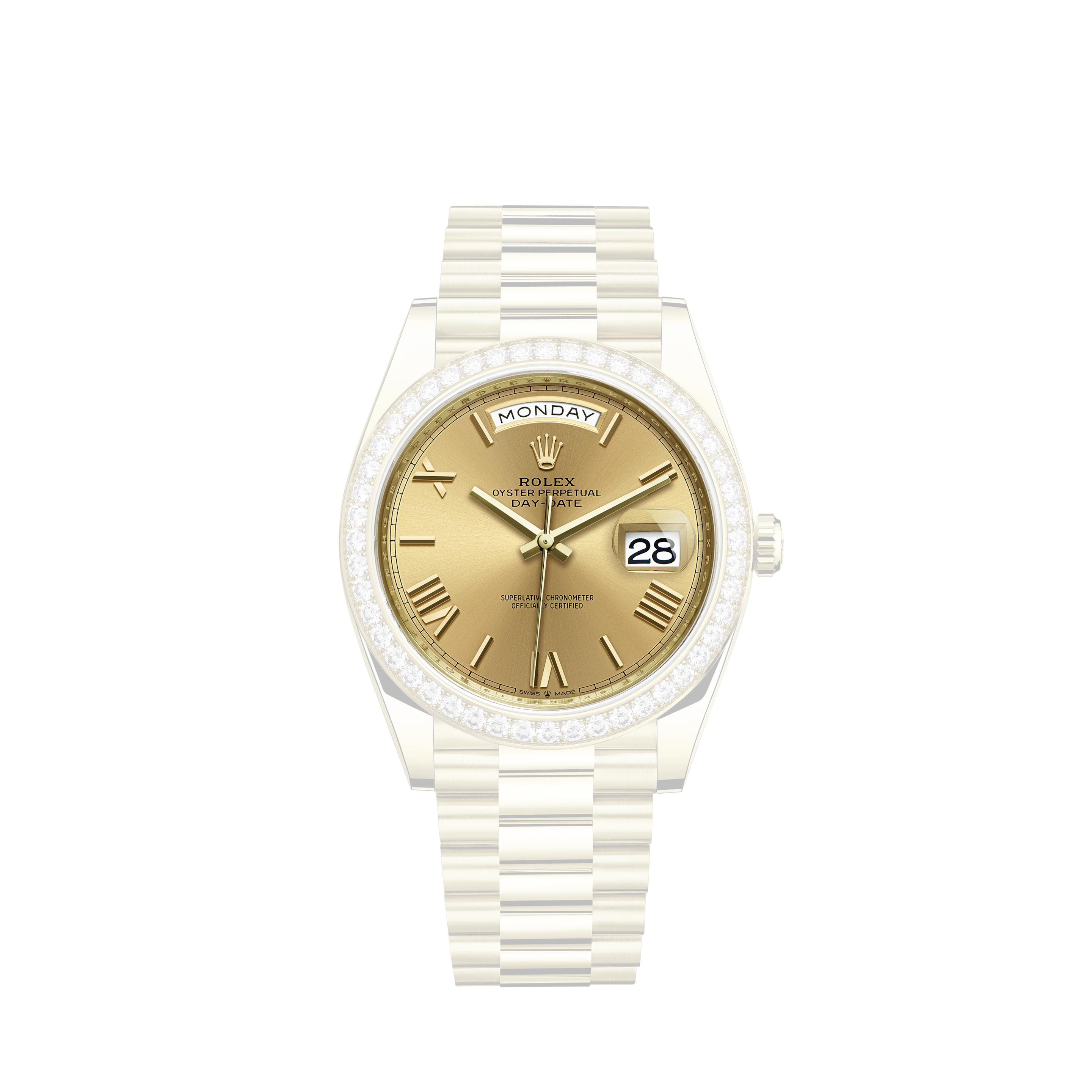 Rolex Datejust 31mm 1.52ct Bezel/Royal Pink MOP Diamond Roman VI Dial Watch