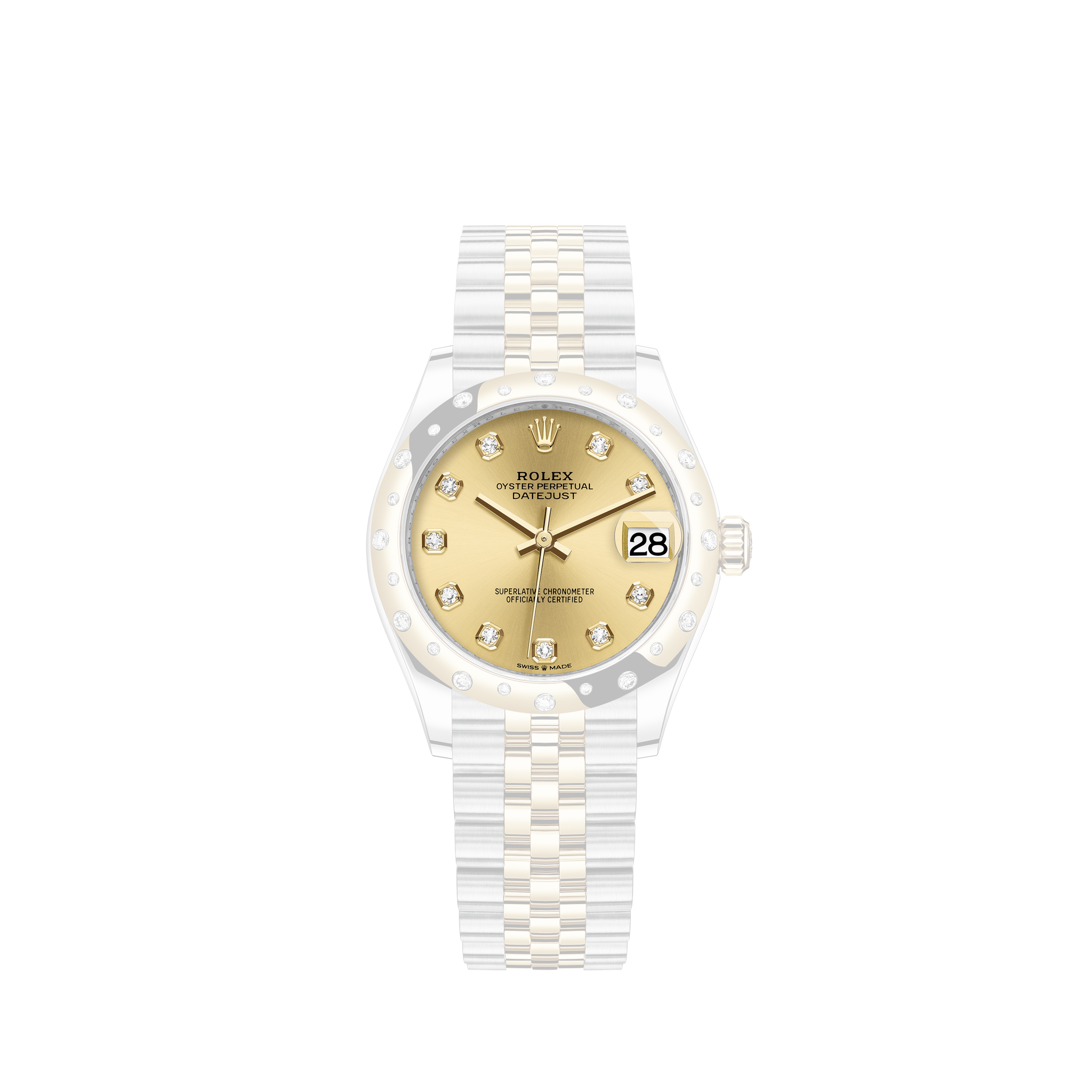 Rolex Datejust 31mm - Steel and Gold Yellow Gold - 24 Dia Bezel - Oyster 178343 MDORolex Datejust 31mm - Steel and Gold Yellow Gold - 24 Dia Bezel - Oyster 178343 MRO