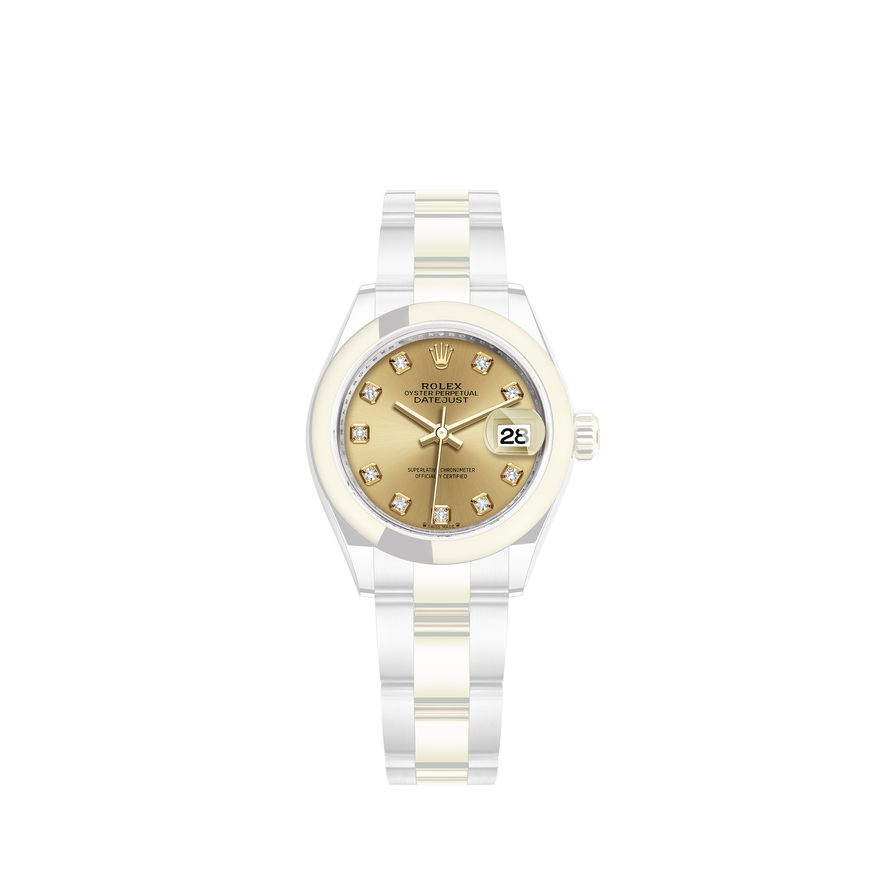 Rolex Datejust 2-Tone 26mm Factory Stick Dial/Custom Diamond Bezel Jubilee Watch