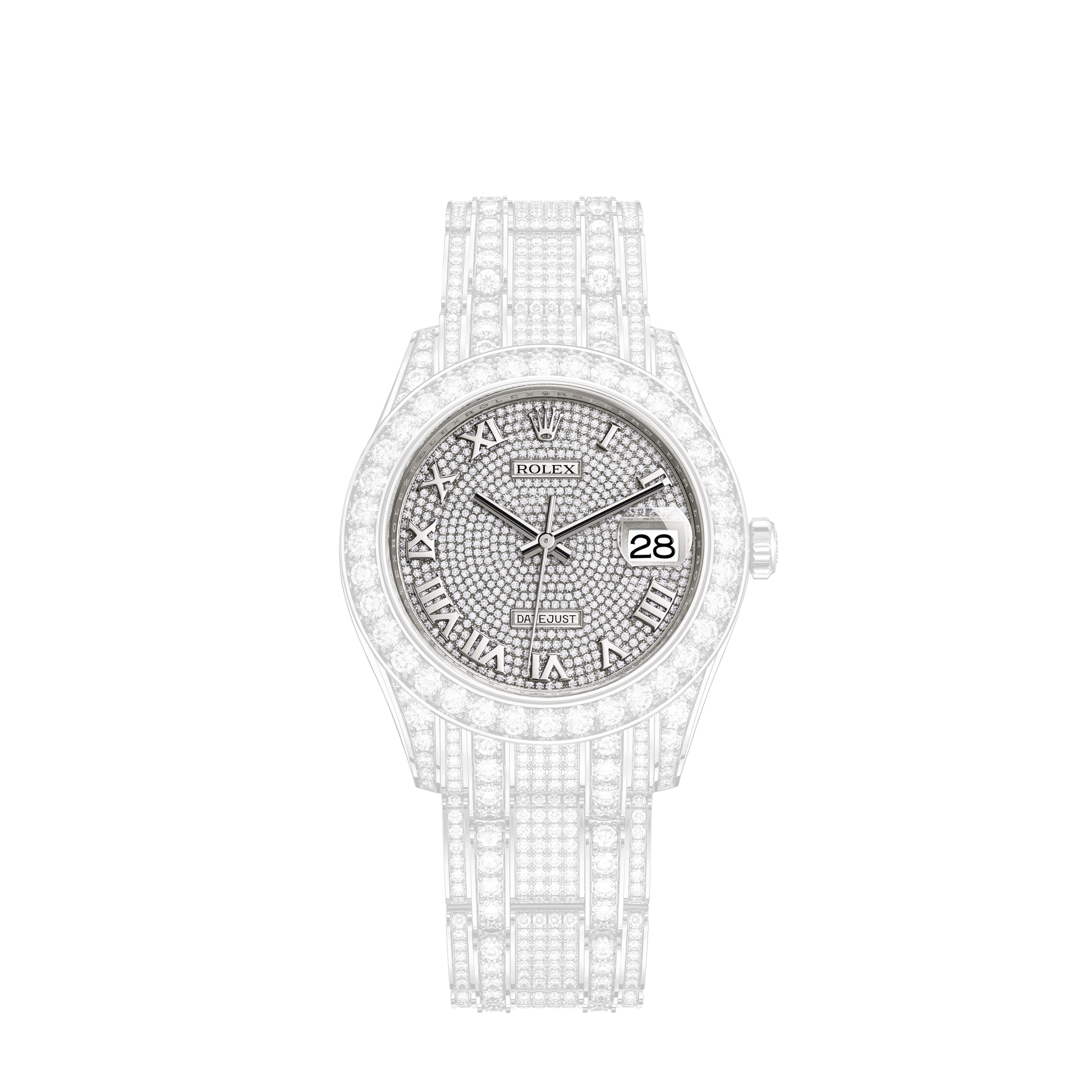 Rolex New Style Datejust Two Tone Custom Diamond Bezel & Champagne Diamond Dial on Jubilee Bracelet