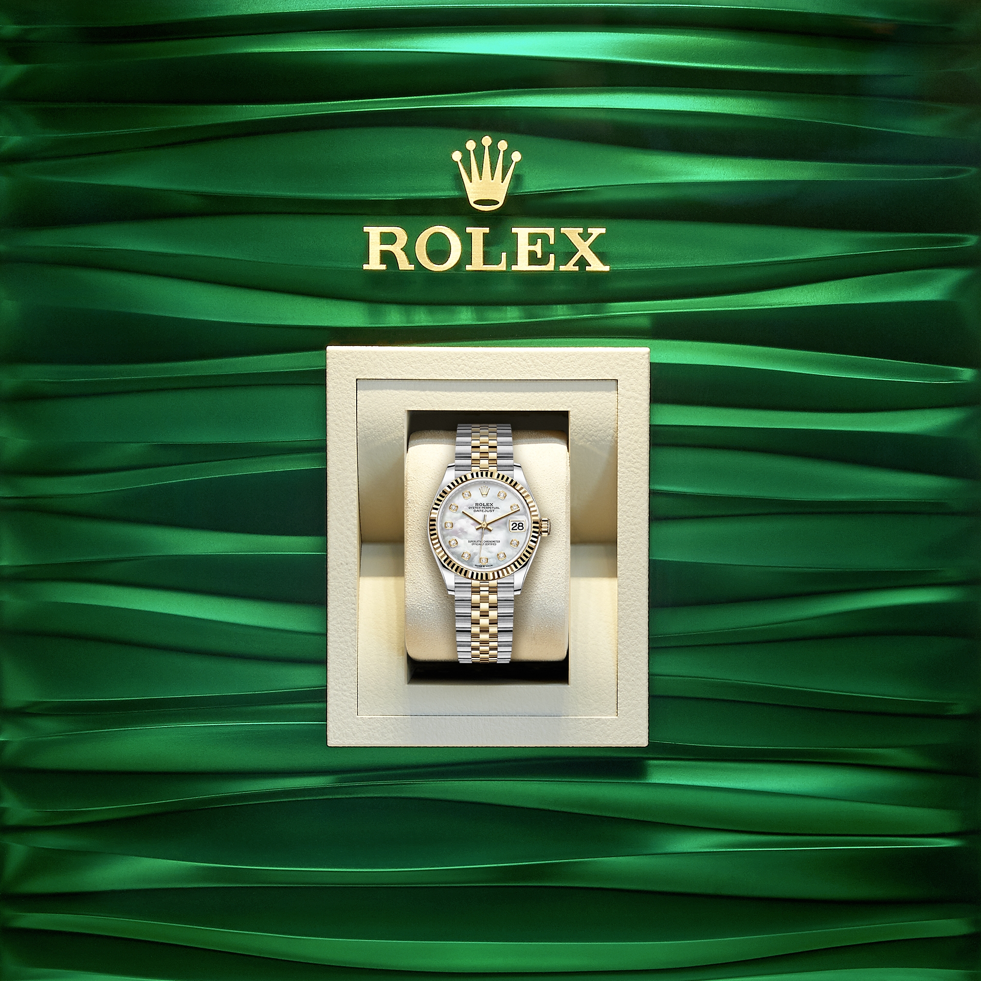 Rolex 2021 Datejust 41mm Roman Dial Wimbledon Slate DialRolex 2021 Datejust “Wimbledon Dial” Rose Gold & SS “In Stock” 41mm