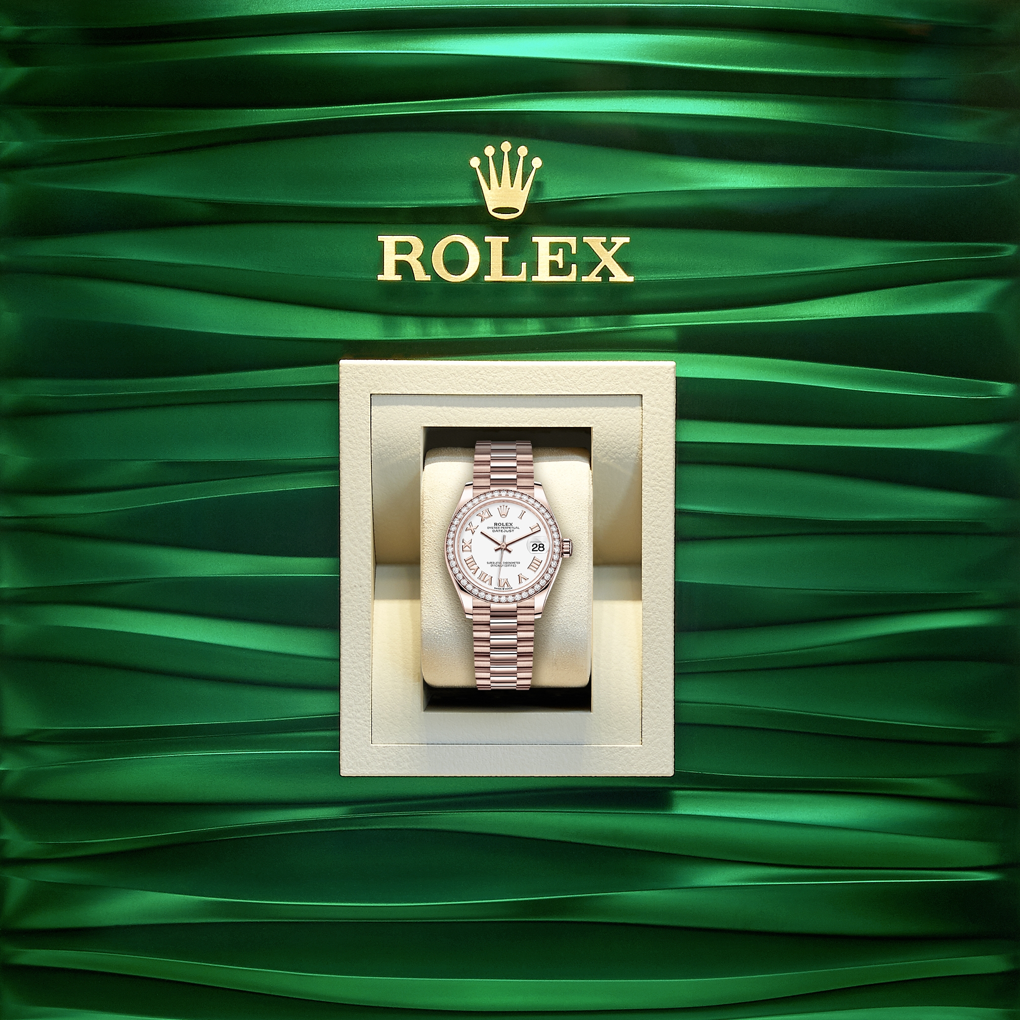 Rolex Datejust 41 126333 Champagner Diamant aus 2018 Oyster-Band