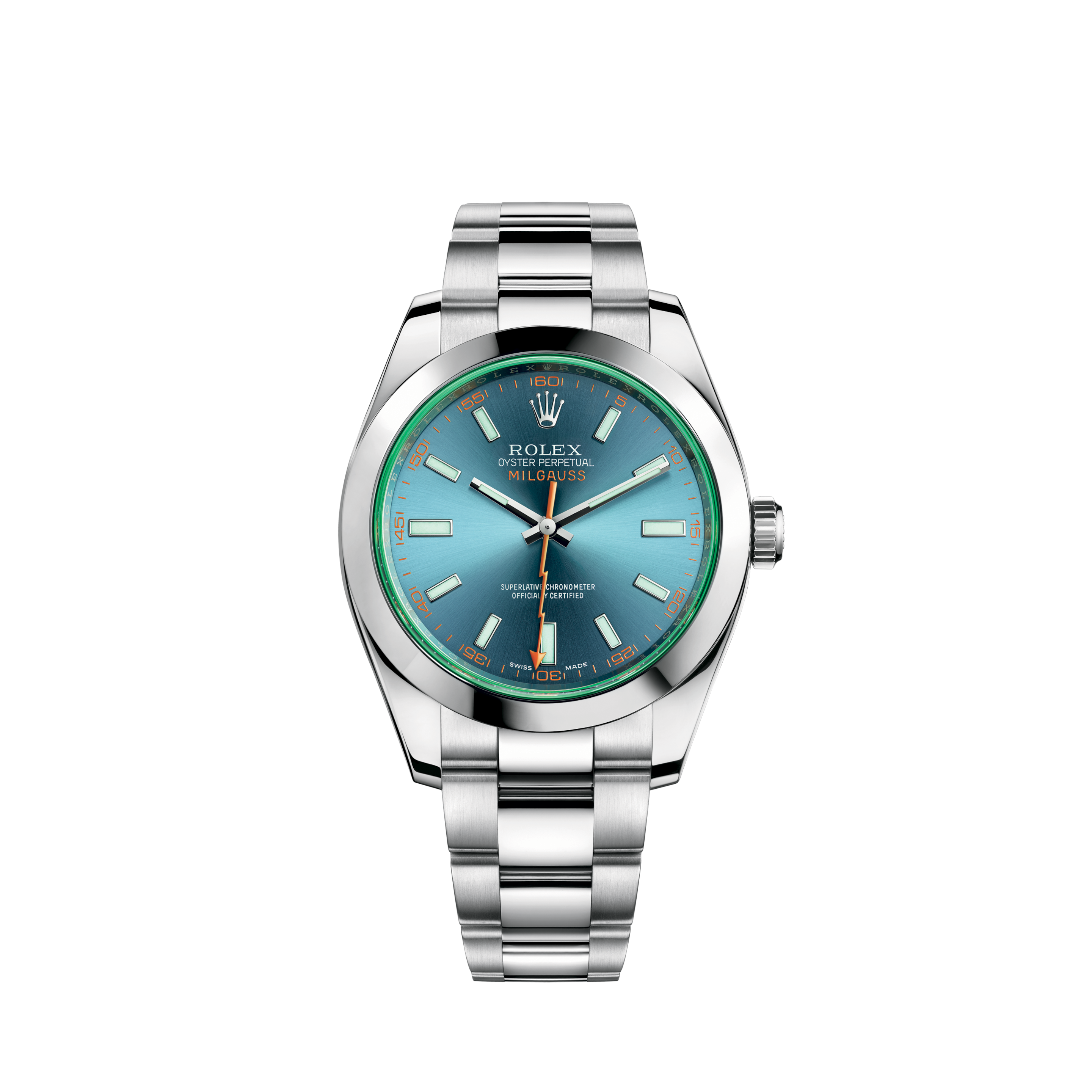 Rolex Oyster Perpetual Yellow DialRolex Women's New Style Steel Datejust Oyster Band with Blue Diamond Dial