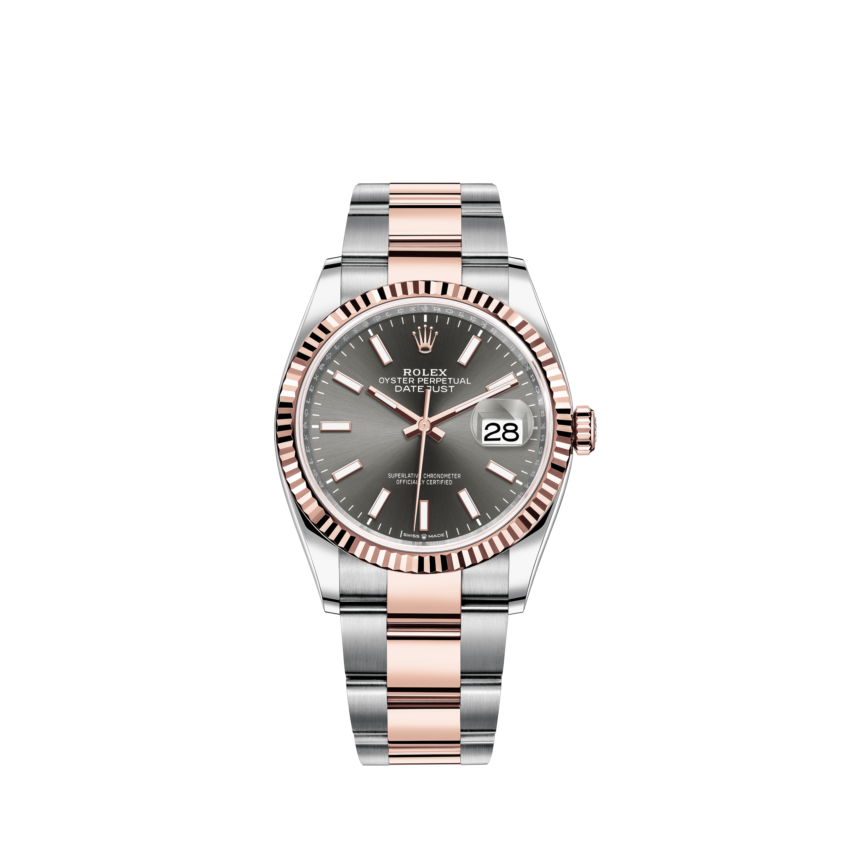 Rolex Men Datejust 36mm Two Tone SS/18k Ruby Diamond Bezel-White MOP Ruby DialRolex Men Datejust 36mm Two Tone Steel 18k Diamond Bezel-Ice Blue Diamond Dial