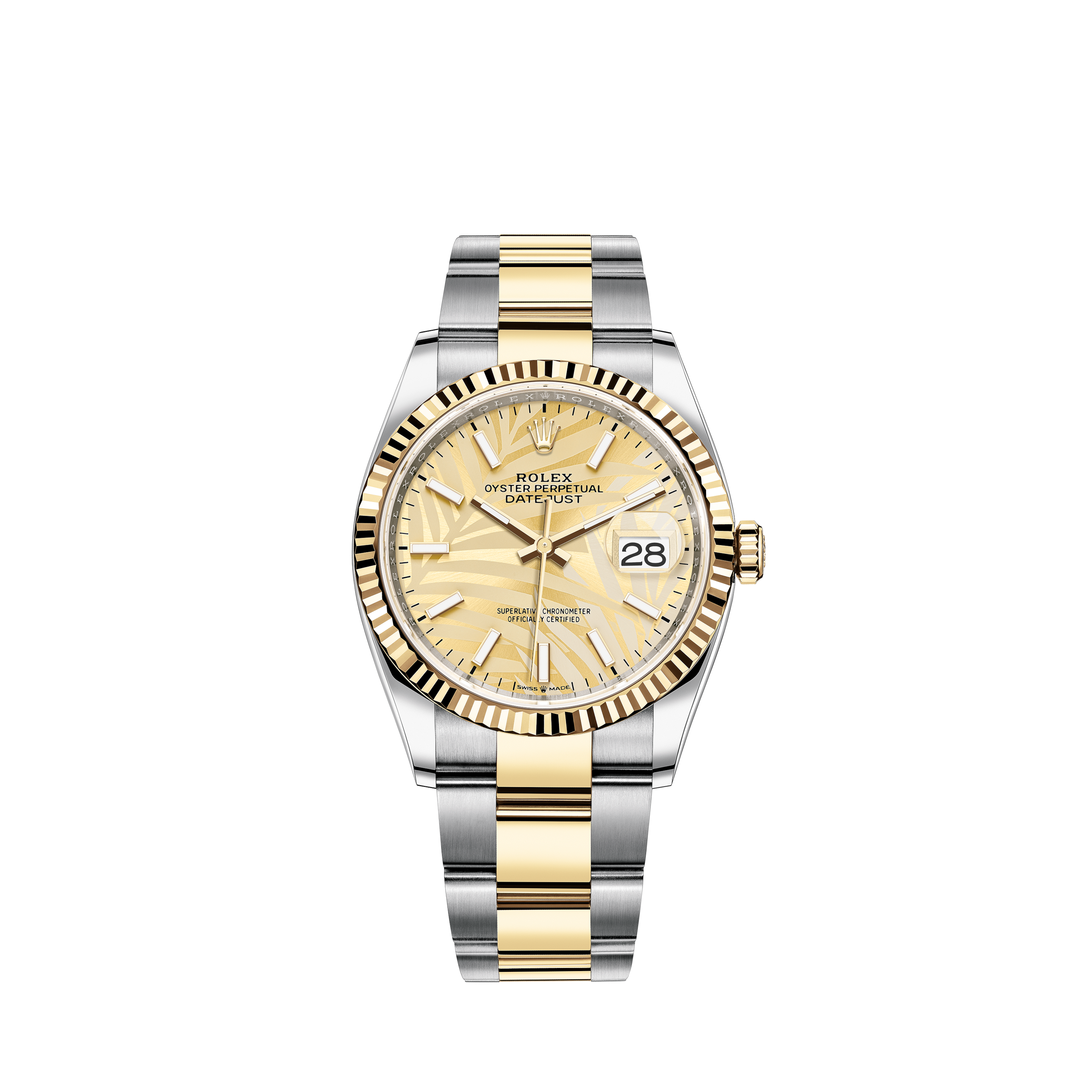 Rolex Oyster Perpetual Nondate Steel Yellow Gold Watch 76183 Box Papers