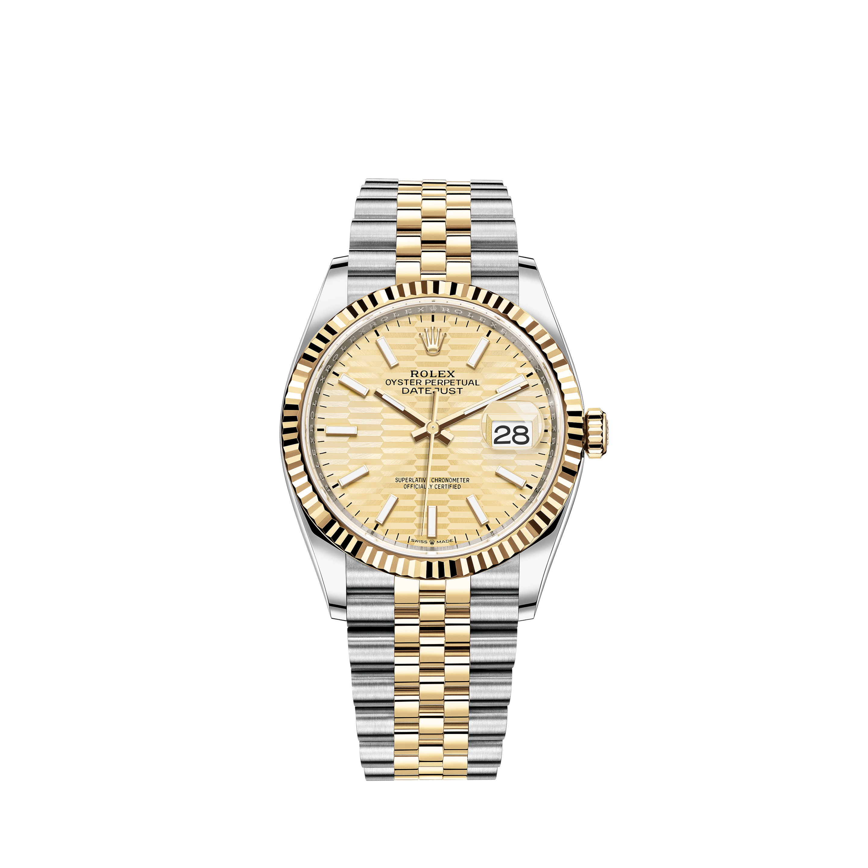 Rolex Datejust White Roman Numerals 18ct/Steel 36MM 116233 (2008)Rolex Datejust White Roman Oyster Bracelet