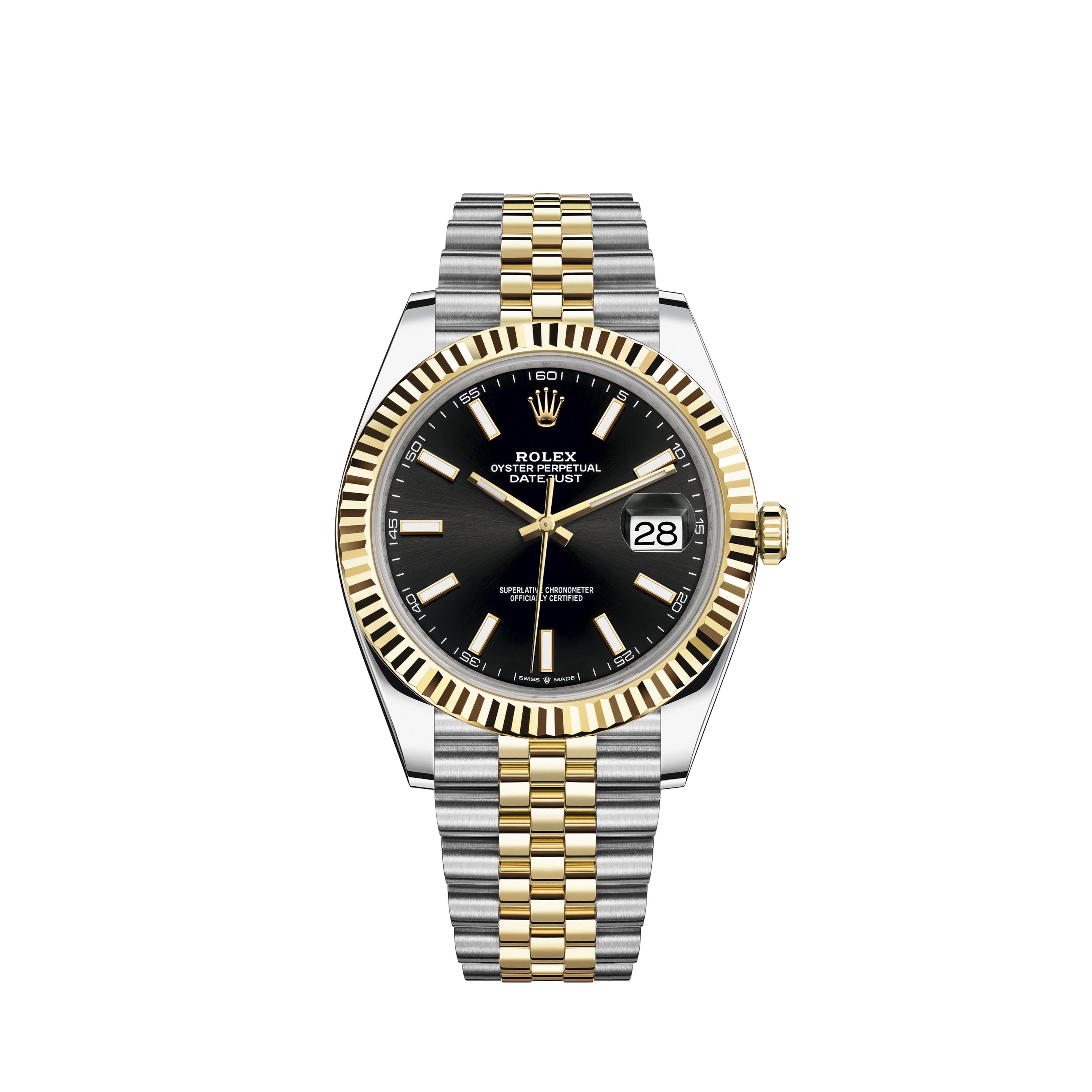 Rolex Datejust Oystersteel Slate 41mm WatchRolex Datejust Palm - Stahl / Gelbgold - Armband Stahl / Gelbgold / Jubilé - 36mm - Ungetragen Neuheit 2021
